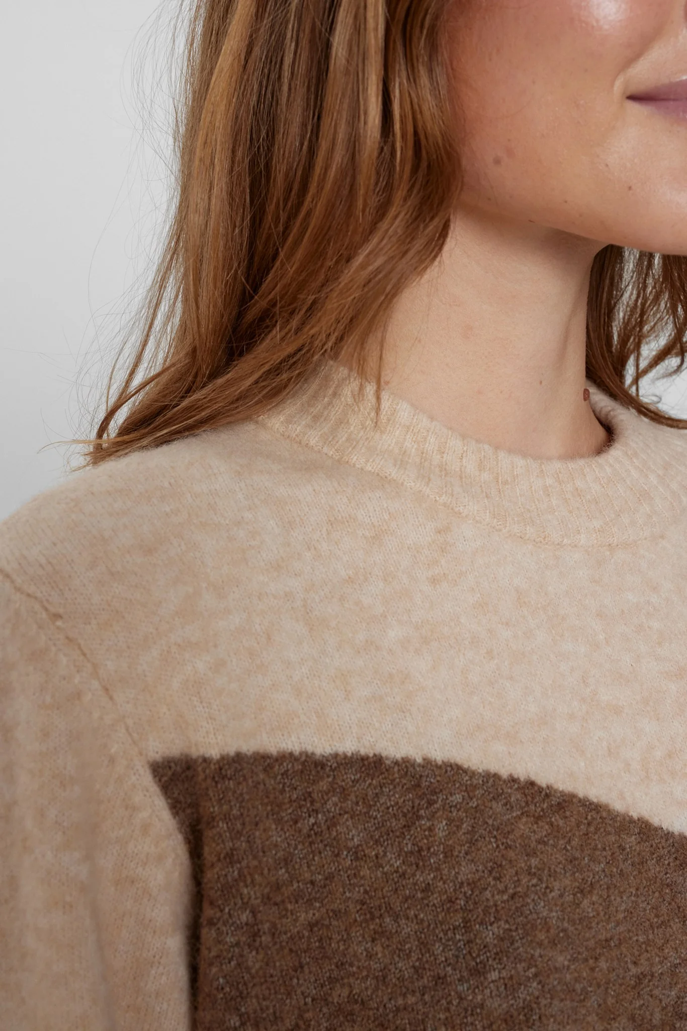 NURIETTE MIX PULLOVER - Sesame Melange - Image 4