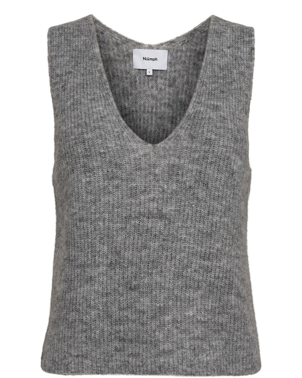 NURIETTE RIB VEST - Medium Grey mel - Image 6