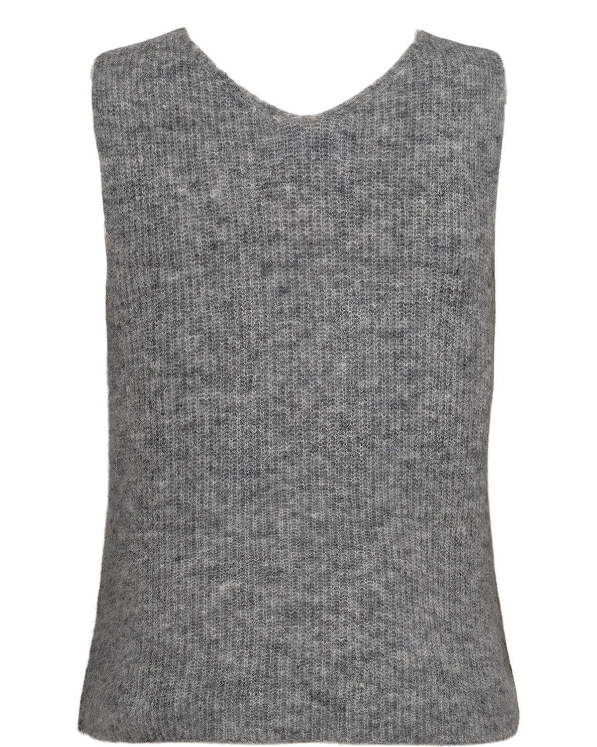 NURIETTE RIB VEST - Medium Grey mel - Image 7