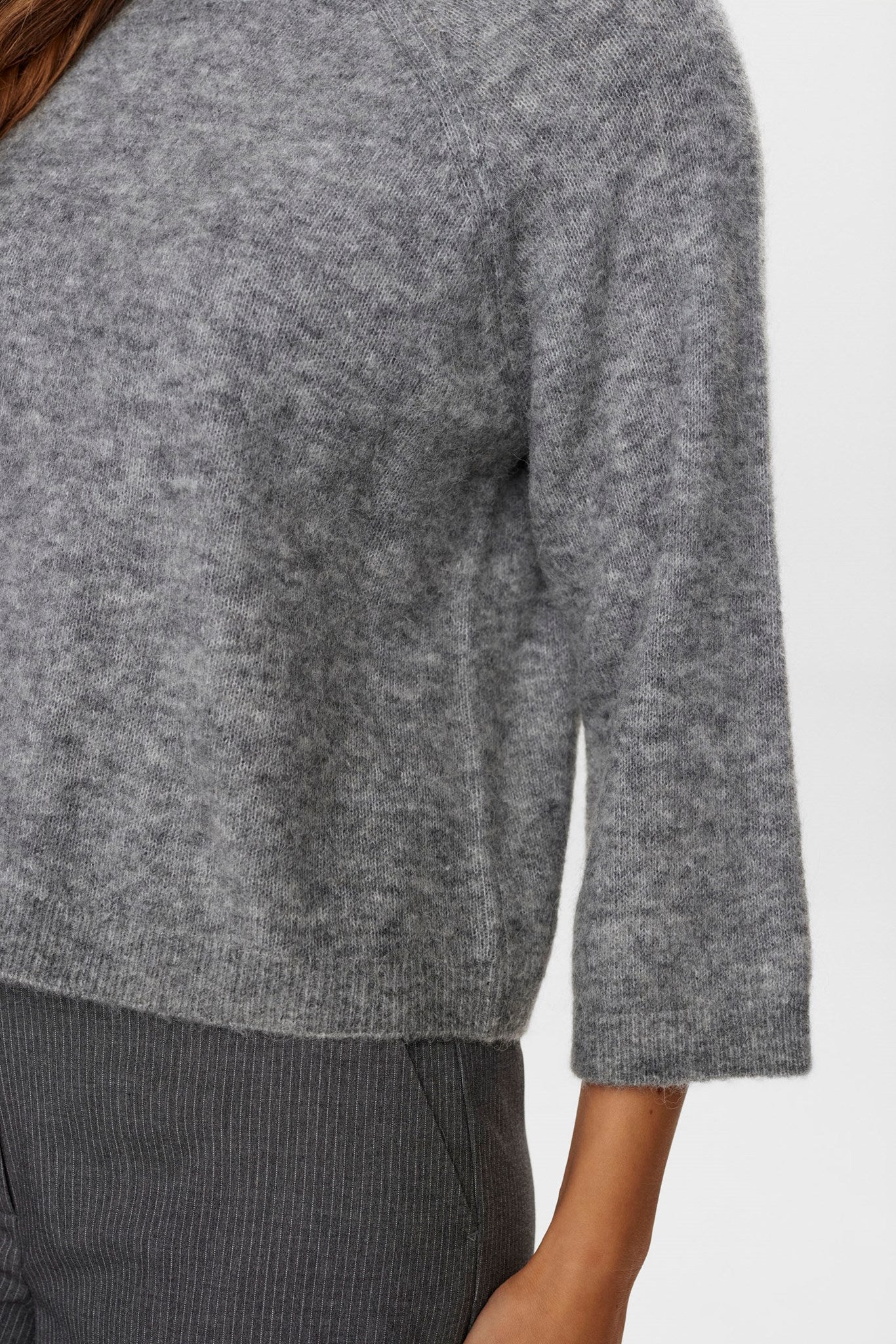 NURIETTE SELMA PULLOVER - Medium Grey mel - Image 5