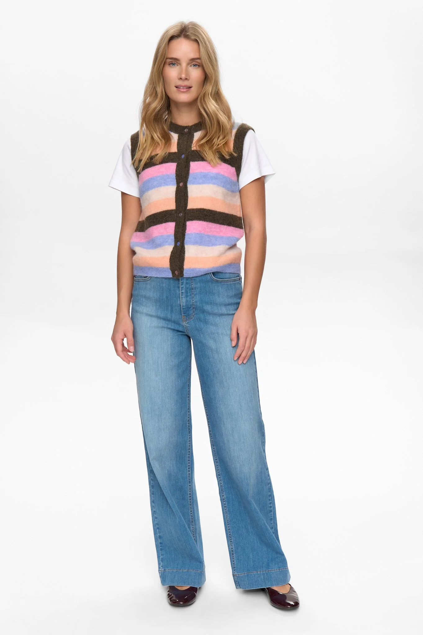 NURIETTE STRIPY VEST - Sea Turtle - Image 3