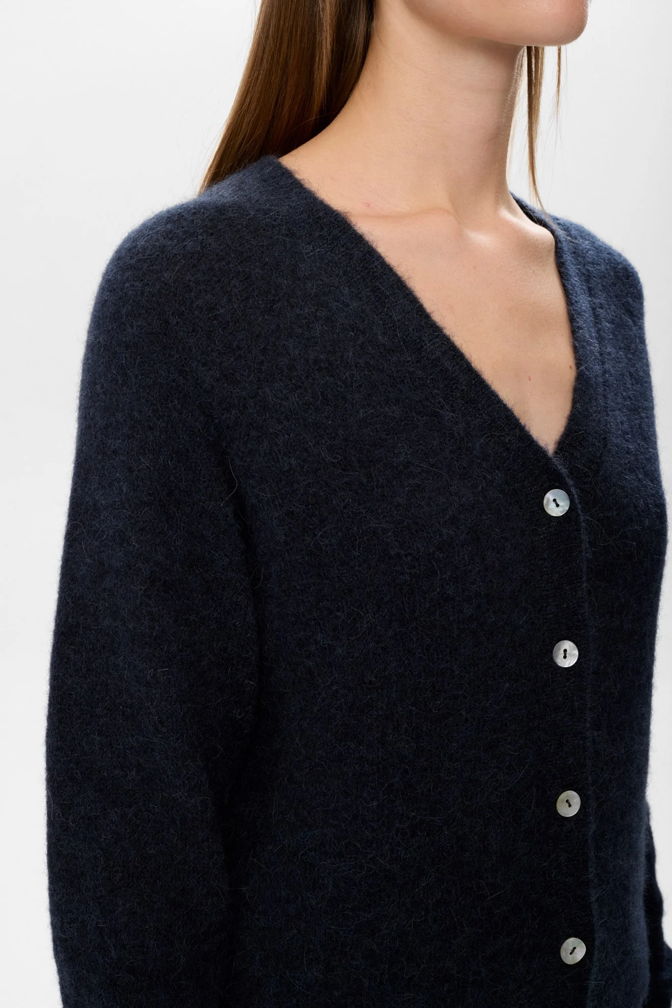 NURIETTE V-NECK CARDIGAN - Dark Sapphire - Image 4