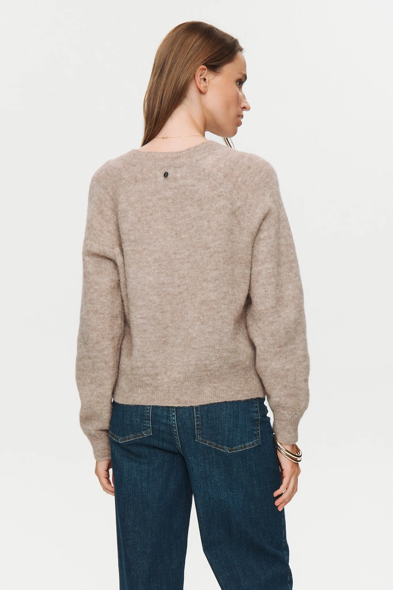 NURIETTE V-NECK CARDIGAN - Taupe Gray - Image 2