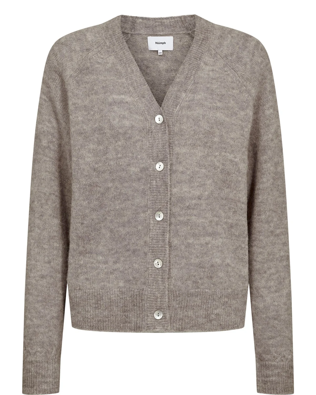 NURIETTE V-NECK CARDIGAN - Taupe Gray - Image 6