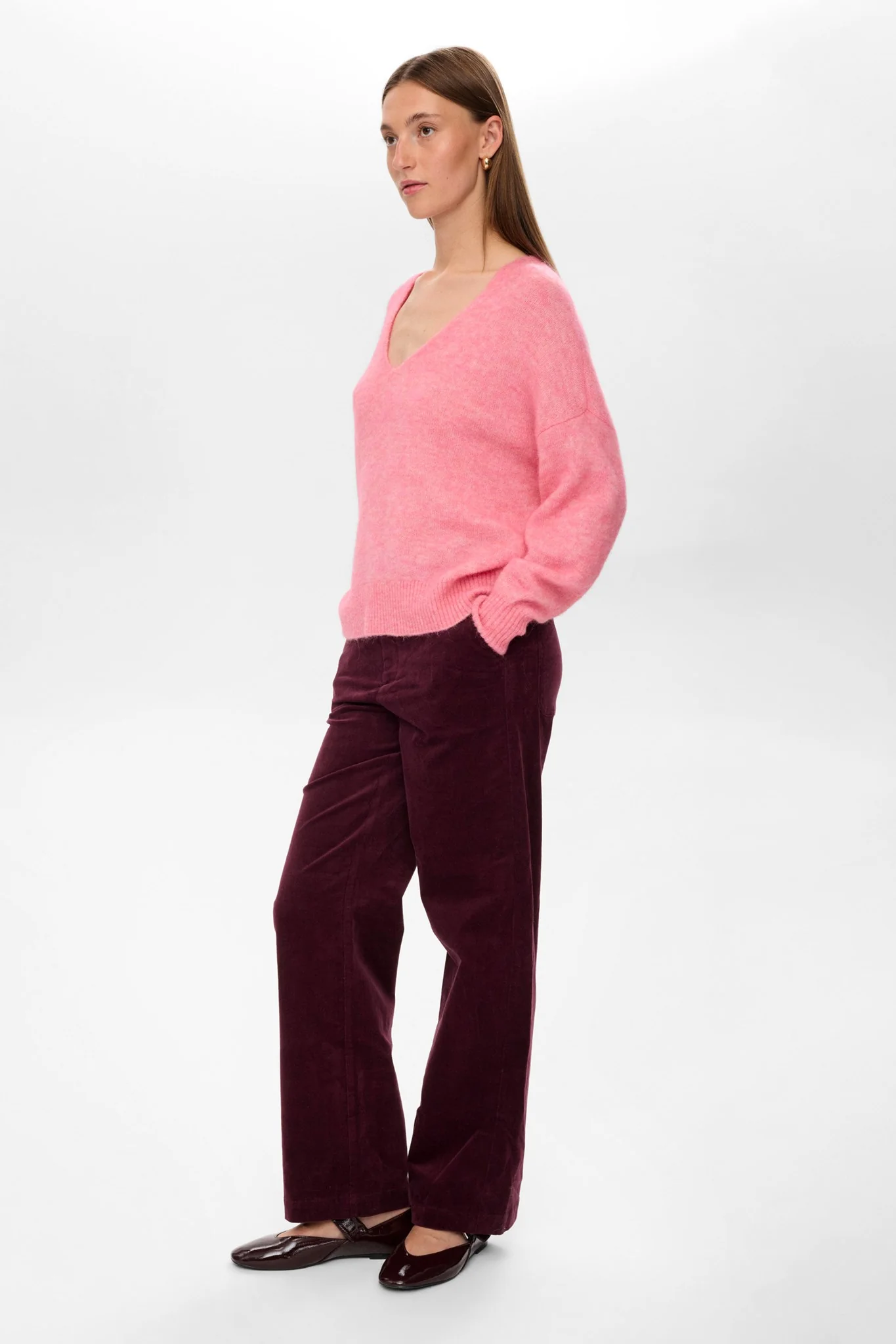 NURIETTE V-NECK PULLOVER  - Pink Lemonade - Image 3