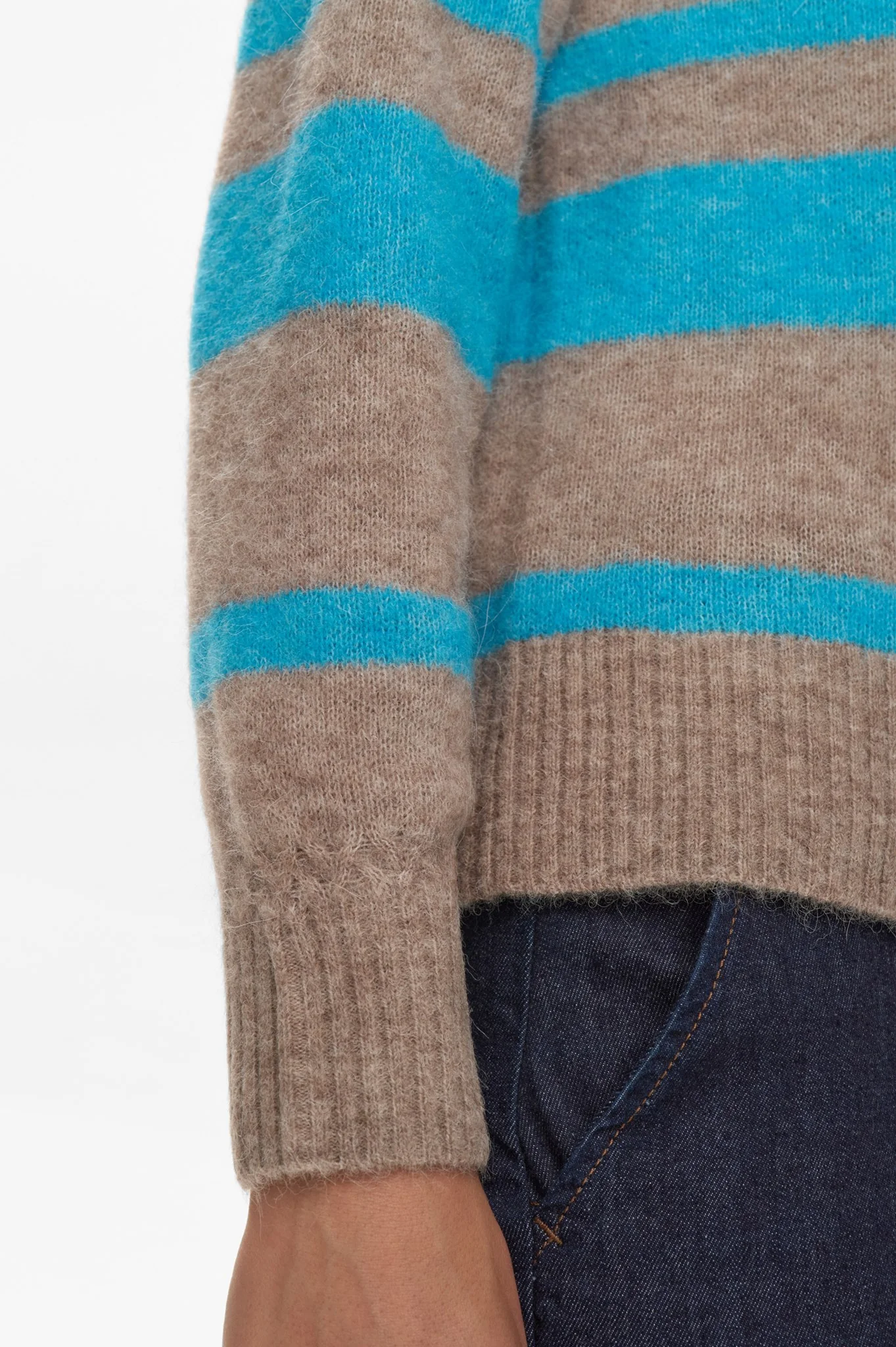 NURIETTE WIDE STRIPE PULLOVER - Aquarius - Image 5