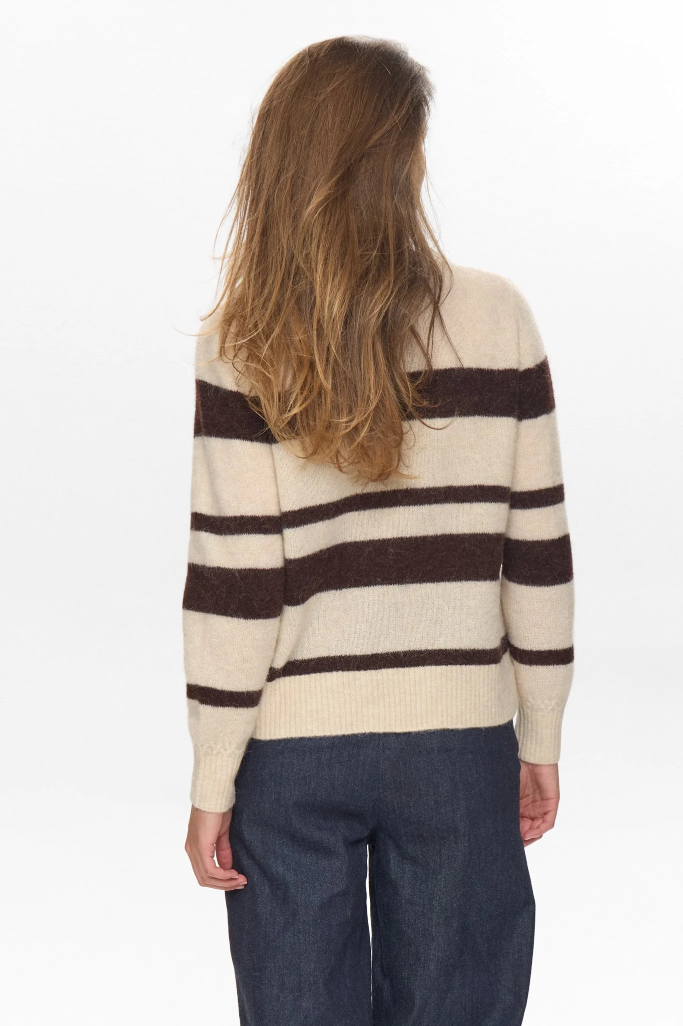 NURIETTE WIDE STRIPE PULLOVER - Black Coffee - Image 2