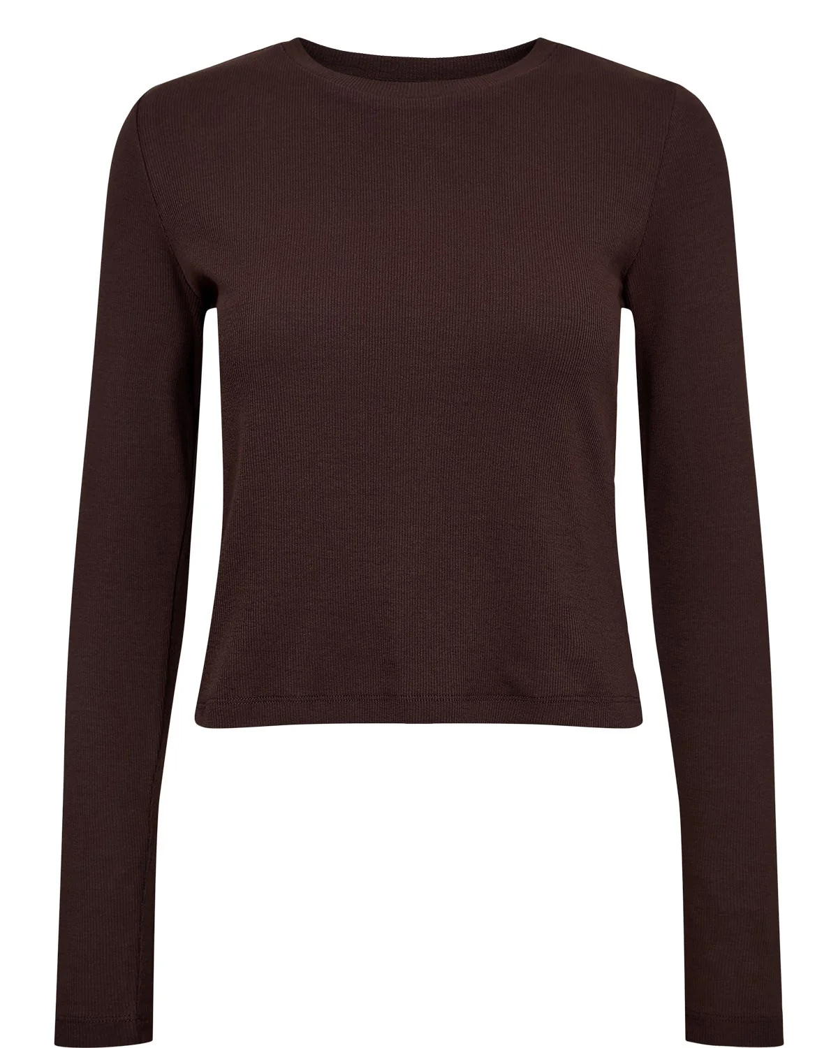 NURILEY LS CROPPED TEE - Black Coffee - Image 6