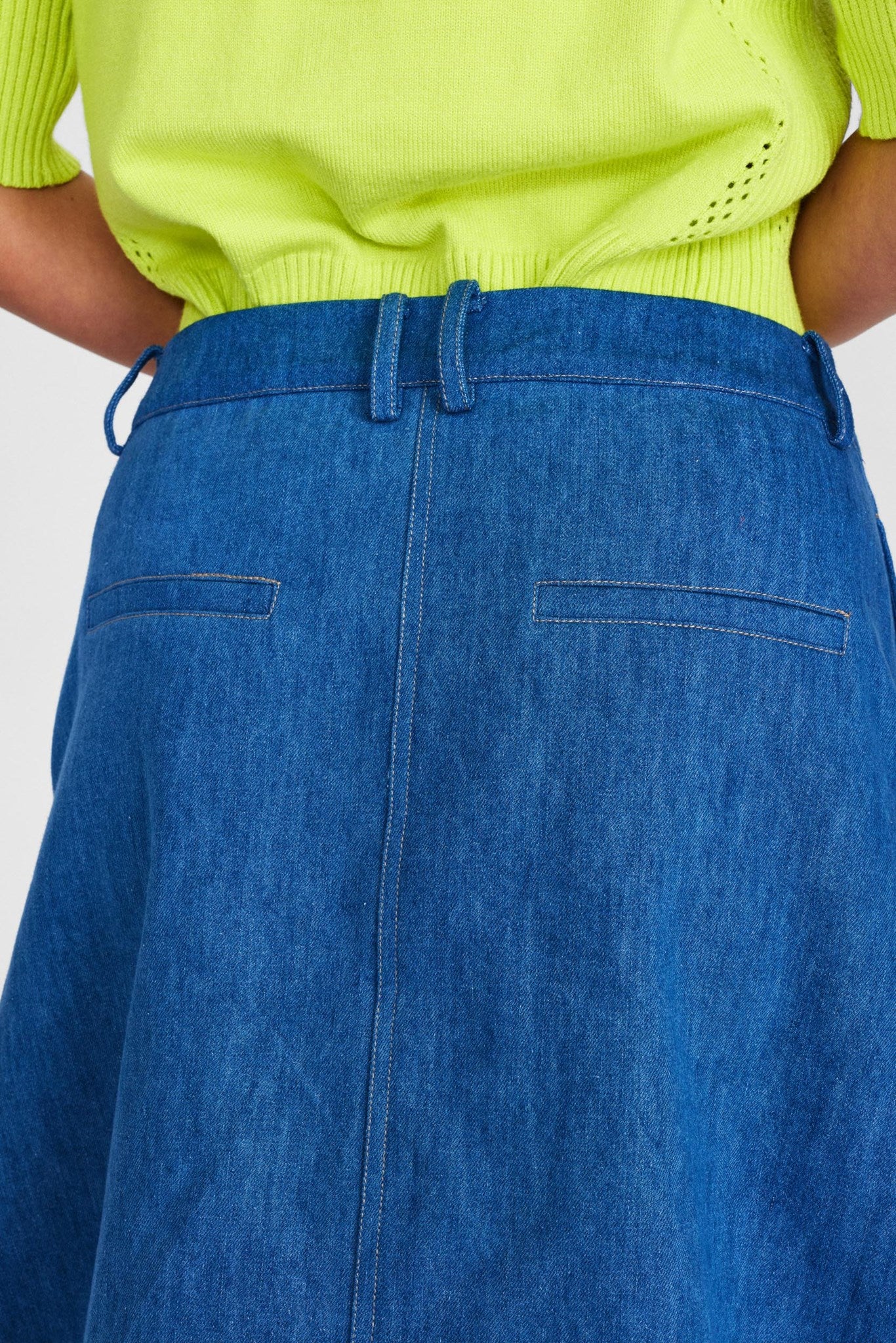 NURINA SKIRT - Medium Blue Denim - Image 5