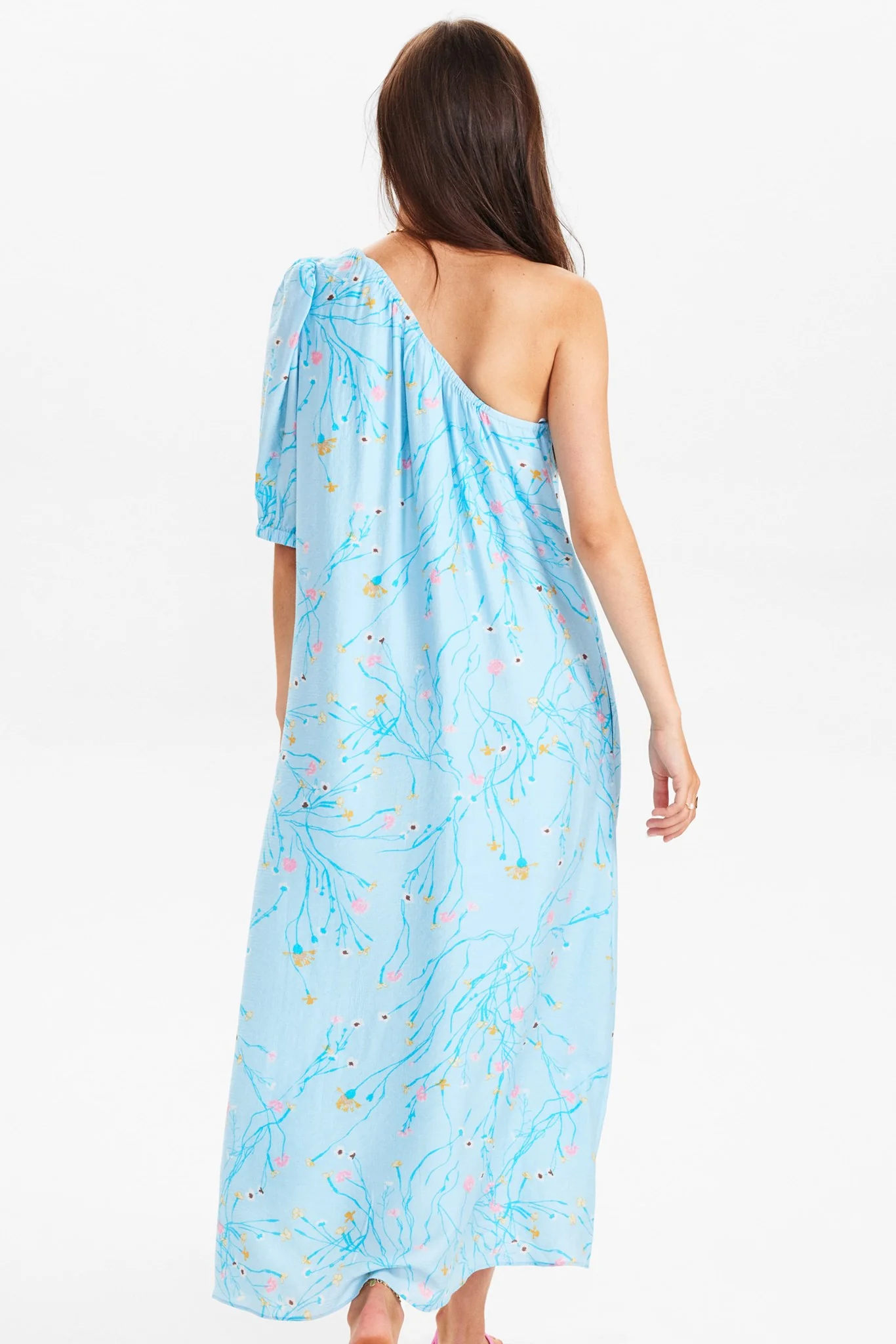 NURITT ONE SHOULDER DRESS - Crystal blue - Image 2