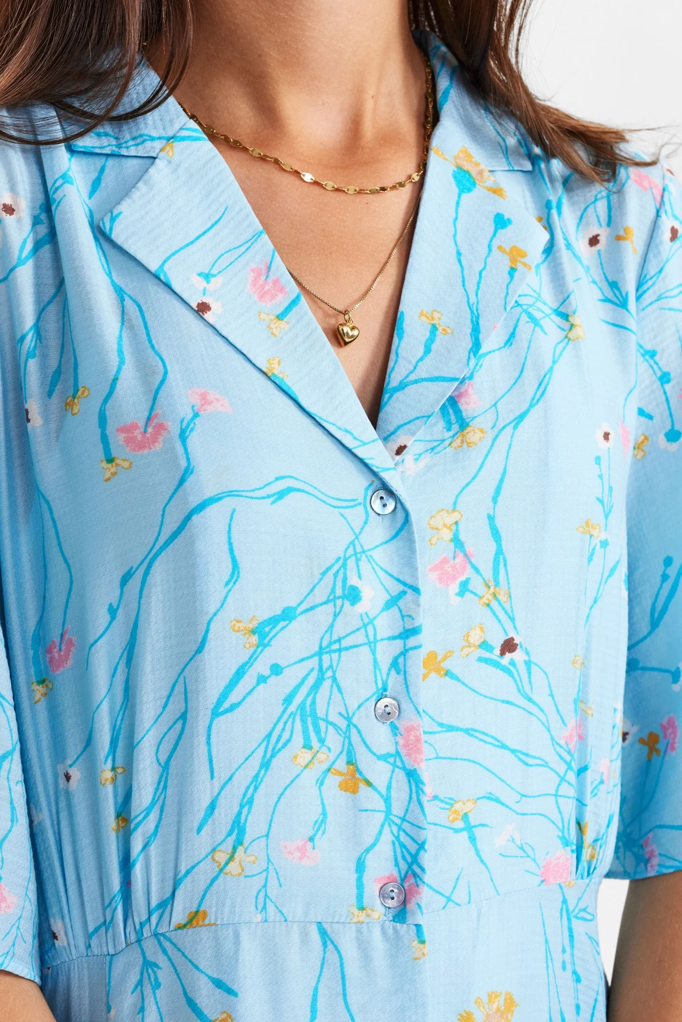 NURITT SHIRT DRESS - Crystal blue - Image 5
