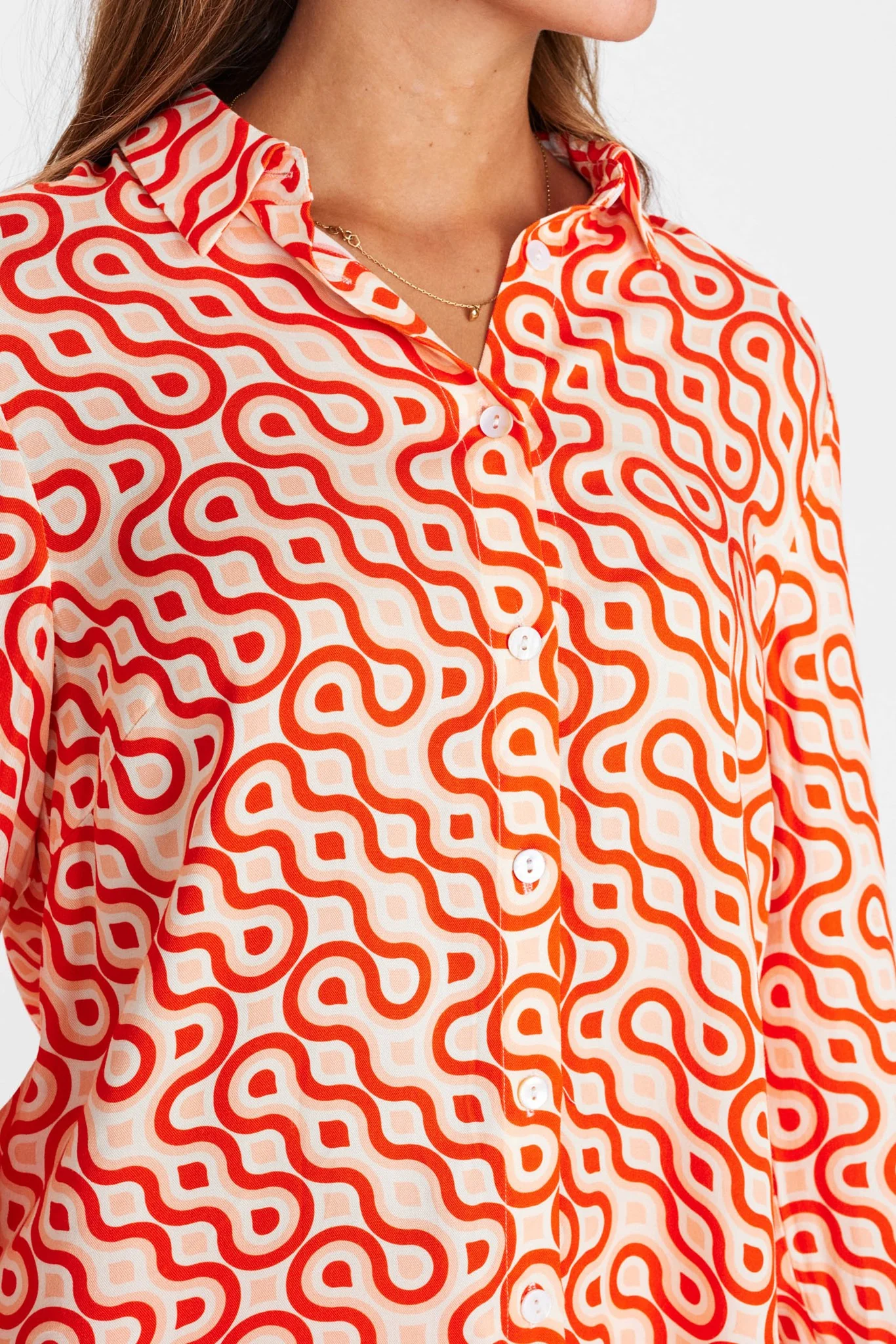 NURUBY SHIRT - Cherry Tomato - Image 4