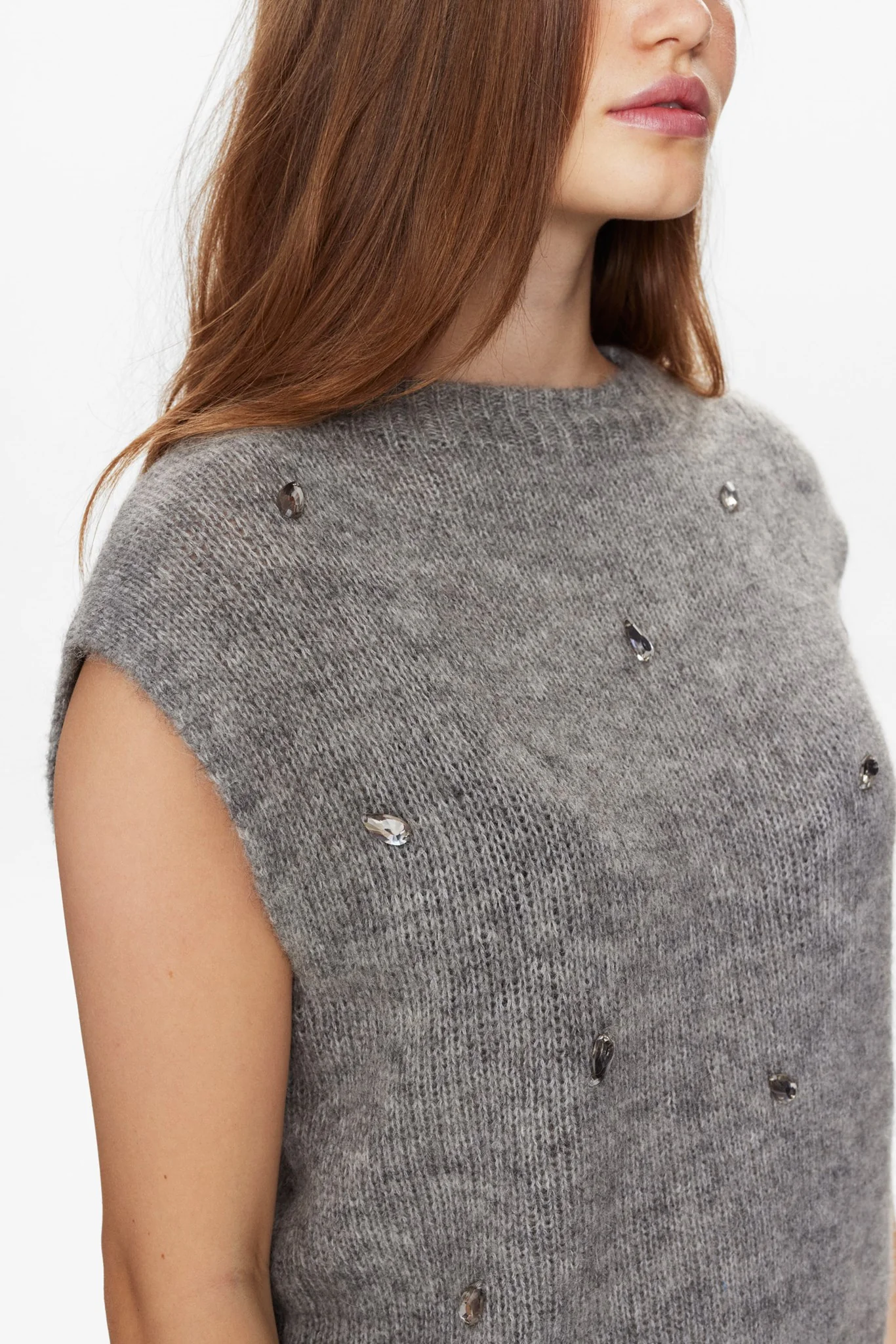 NUSAIDANI VEST - Medium Grey mel - Image 4