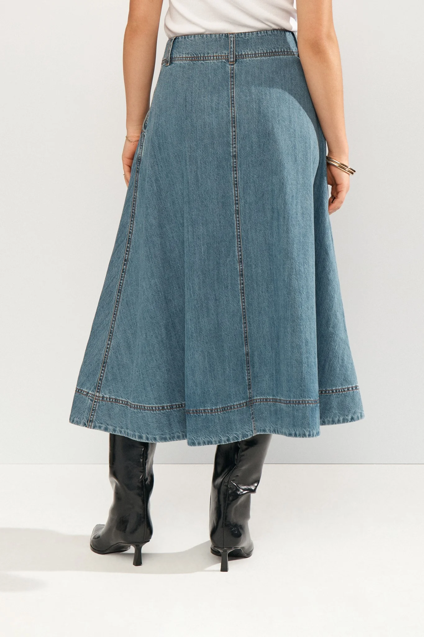 NUSANDIE SKIRT - Medium Blue Denim - Image 3