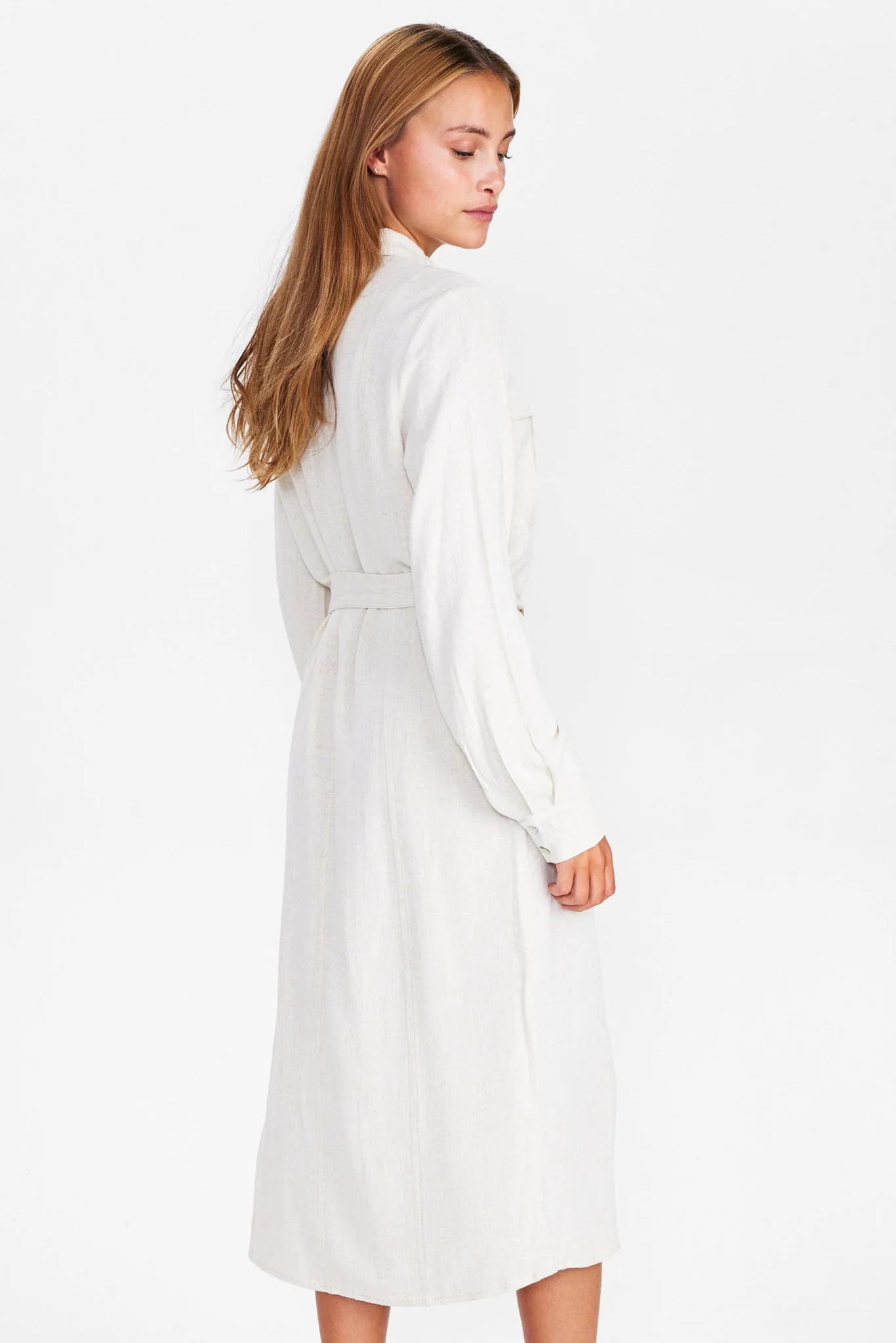 NUSASSIE SHIRT DRESS - Sesame Melange - Image 2