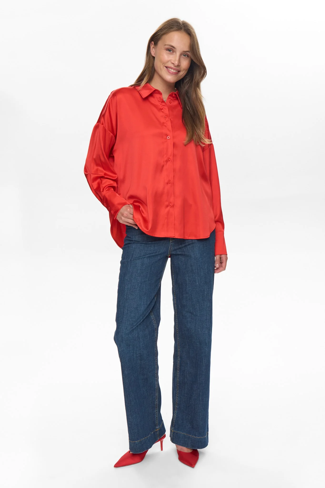 NUSATTI SHIRT - Fiery Red - Image 3