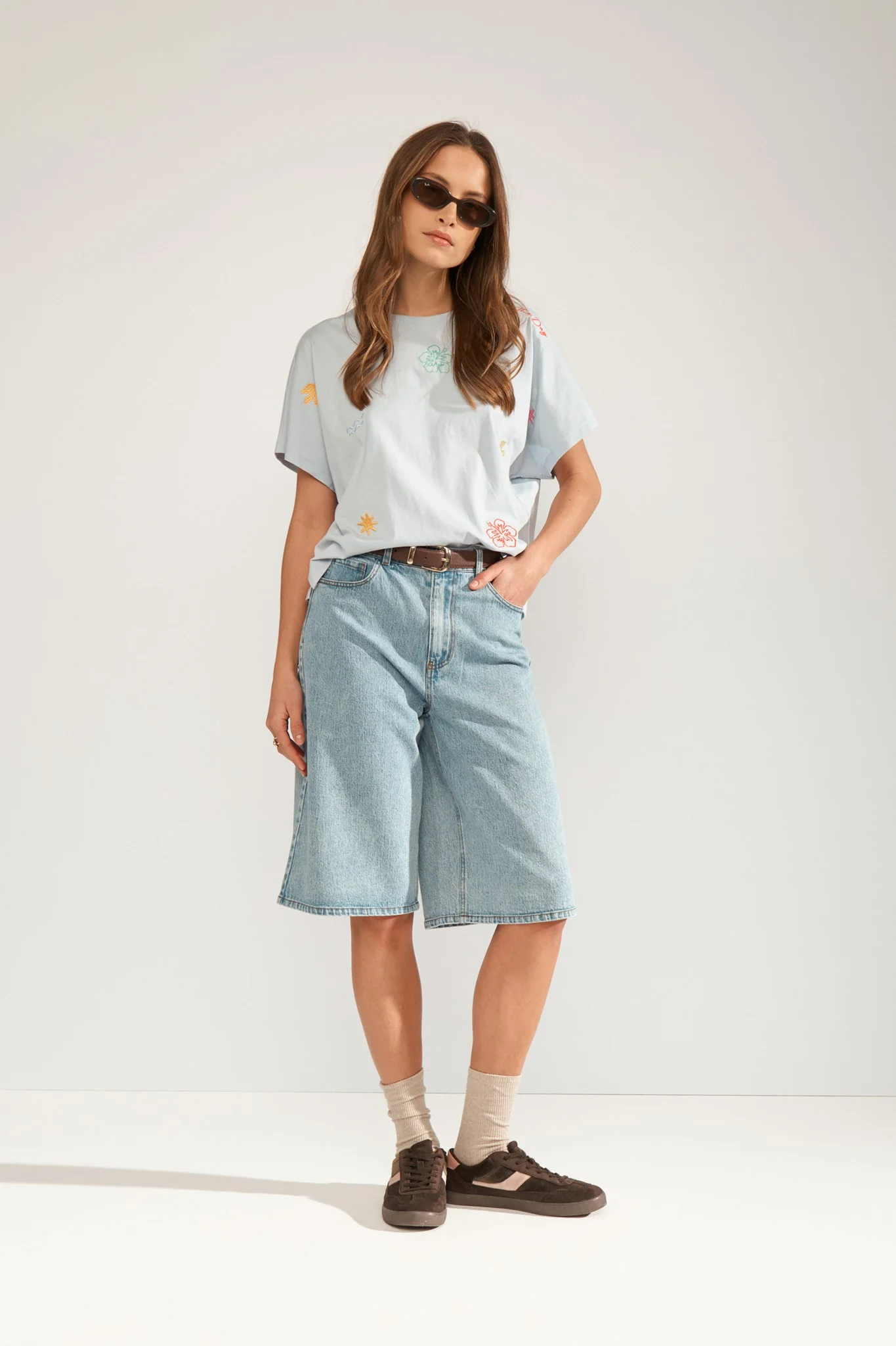 NUSEANNE OVERSIZE T-SHIRT - GOTS - Placid Blue - Image 3
