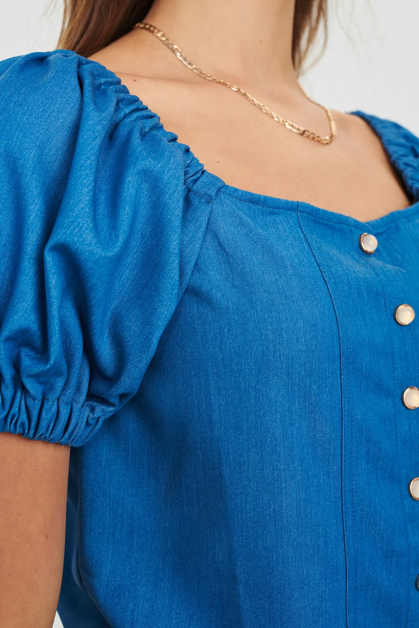 NUSELA SHIRT  - Medium Blue Denim - Image 4