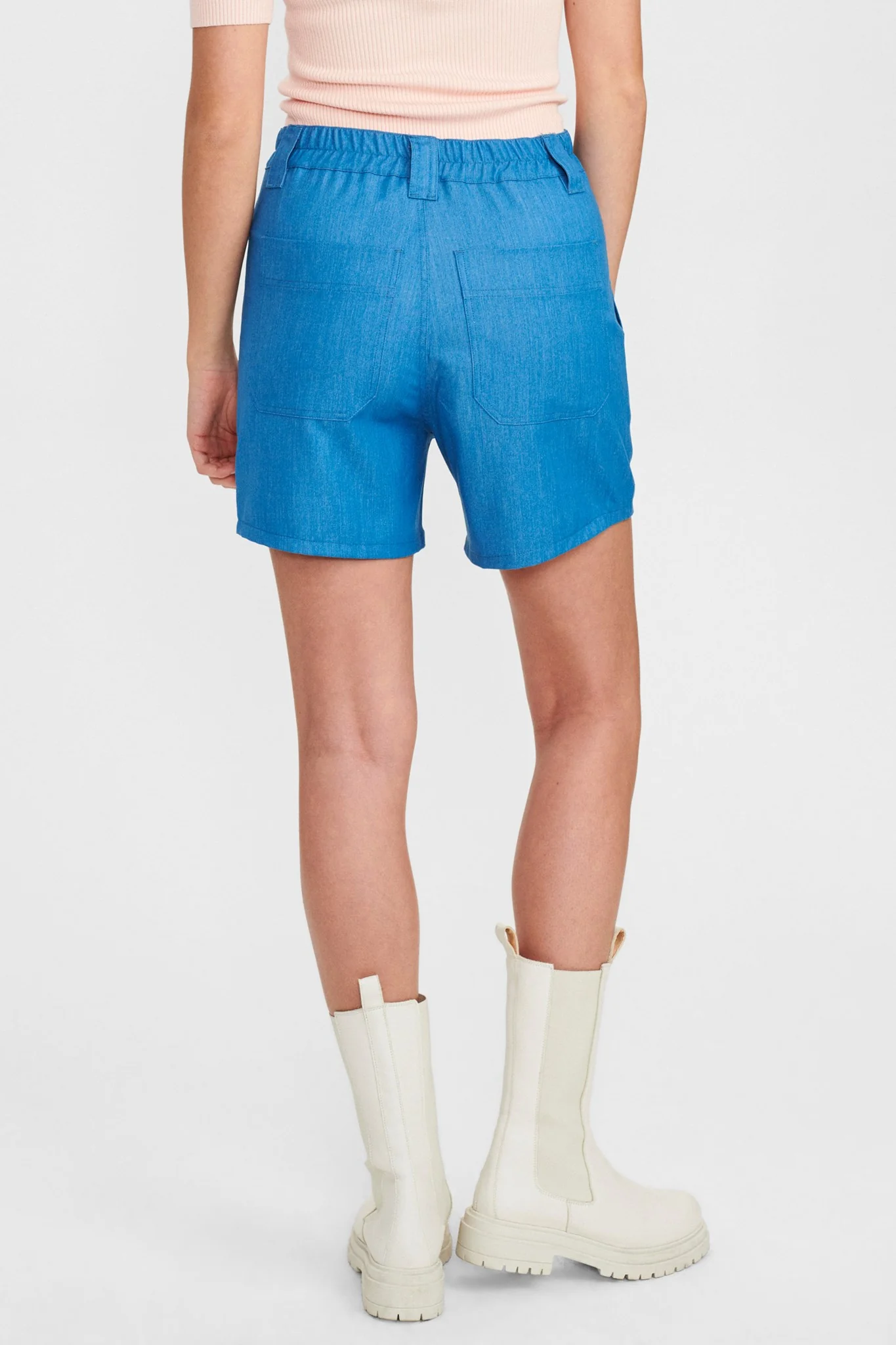 NUSELA SHORTS - Medium Blue Denim - Image 2