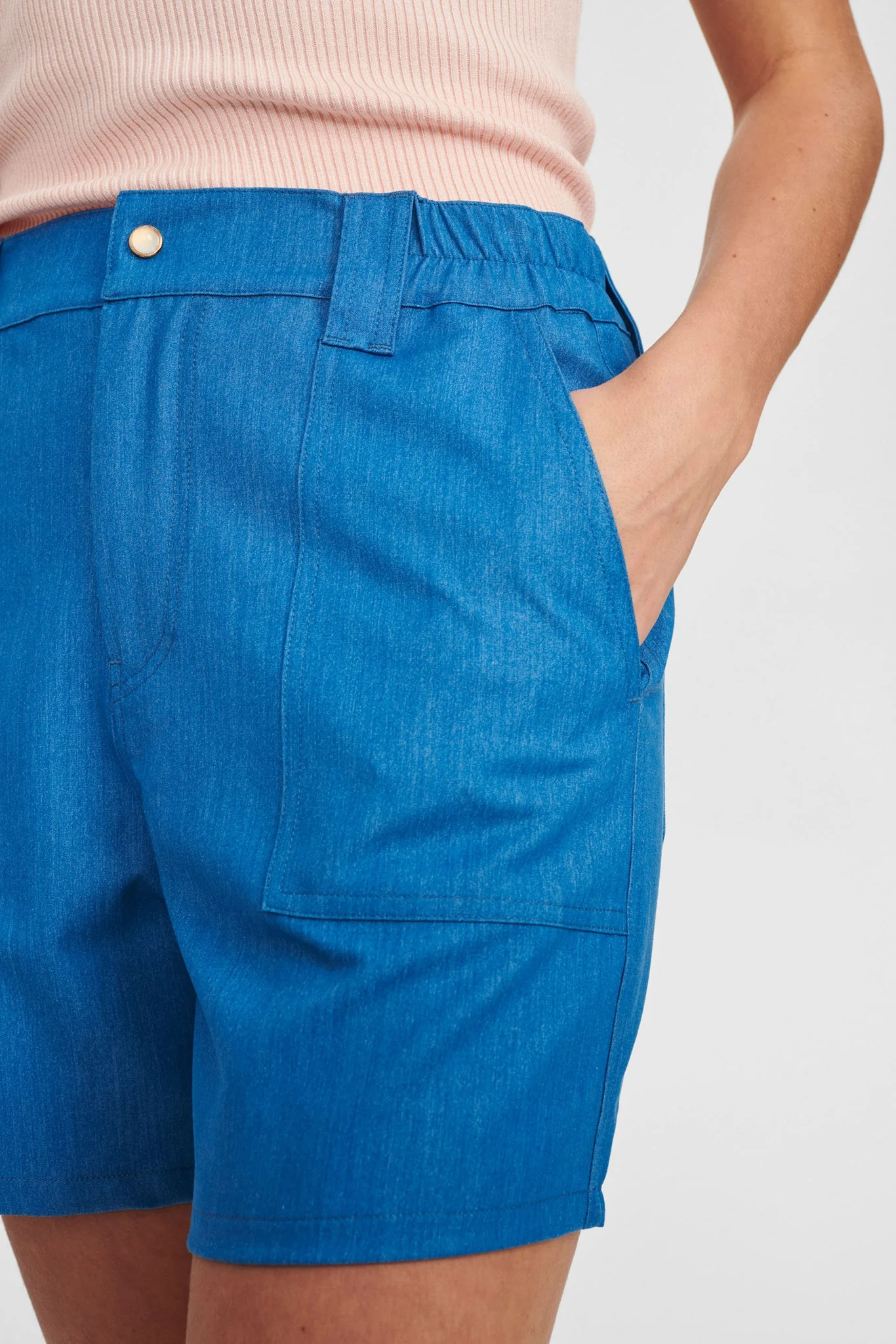 NUSELA SHORTS - Medium Blue Denim - Image 4