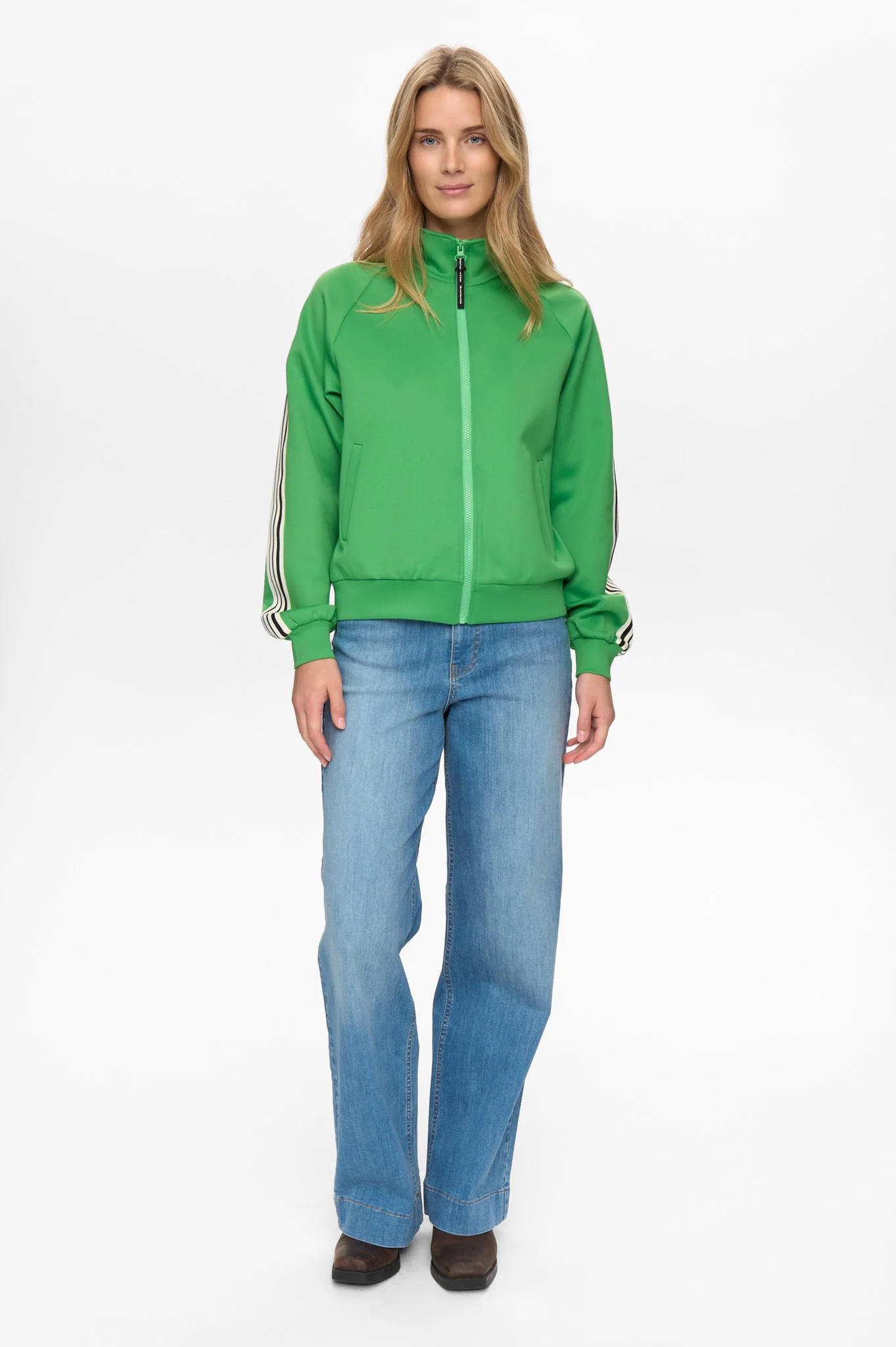 NUSENADA ZIP CARDIGAN - Vibrant Green - Image 3