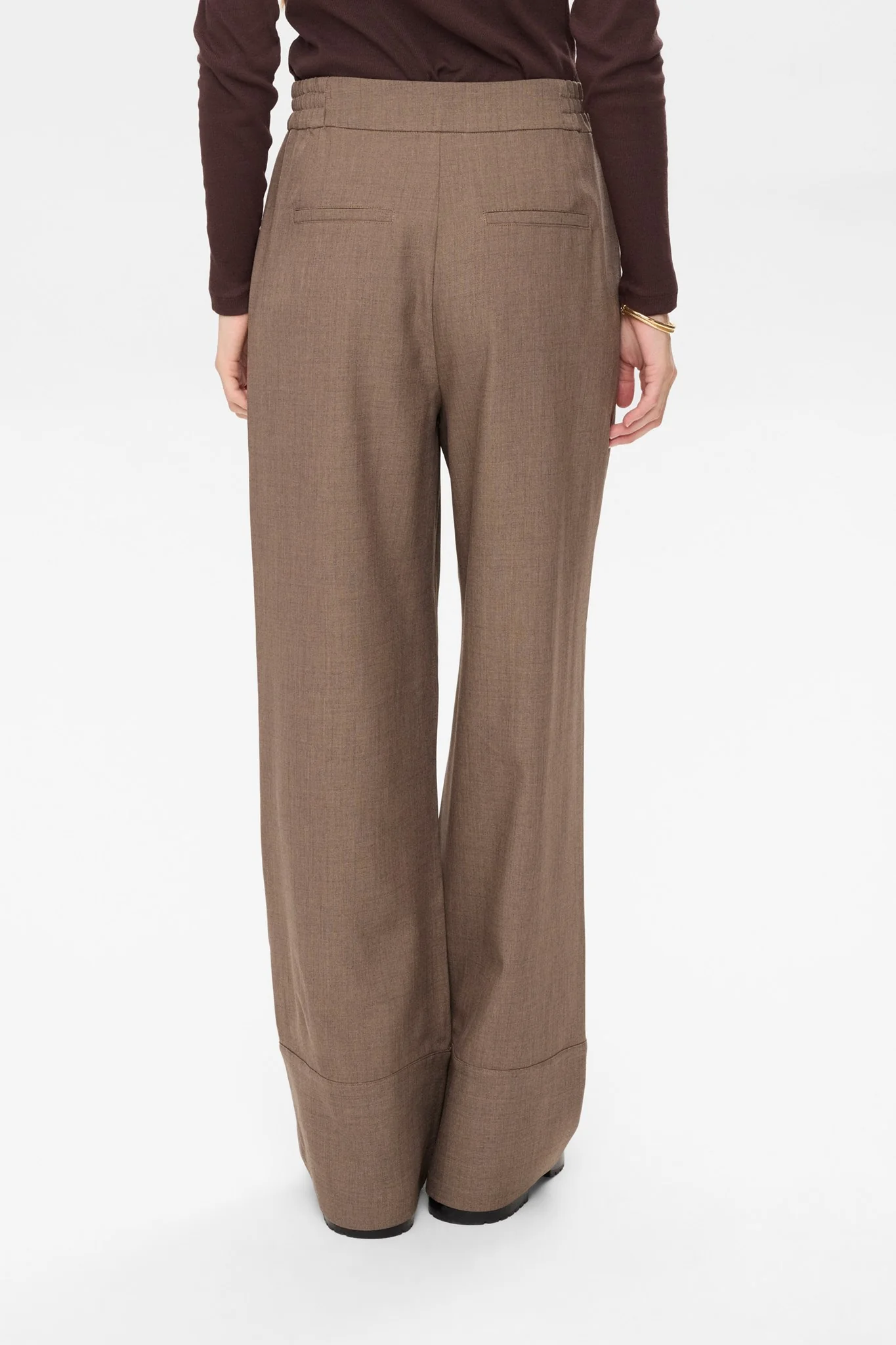 NUSHELLY PANTS - Brown Lentil Melange - Image 2
