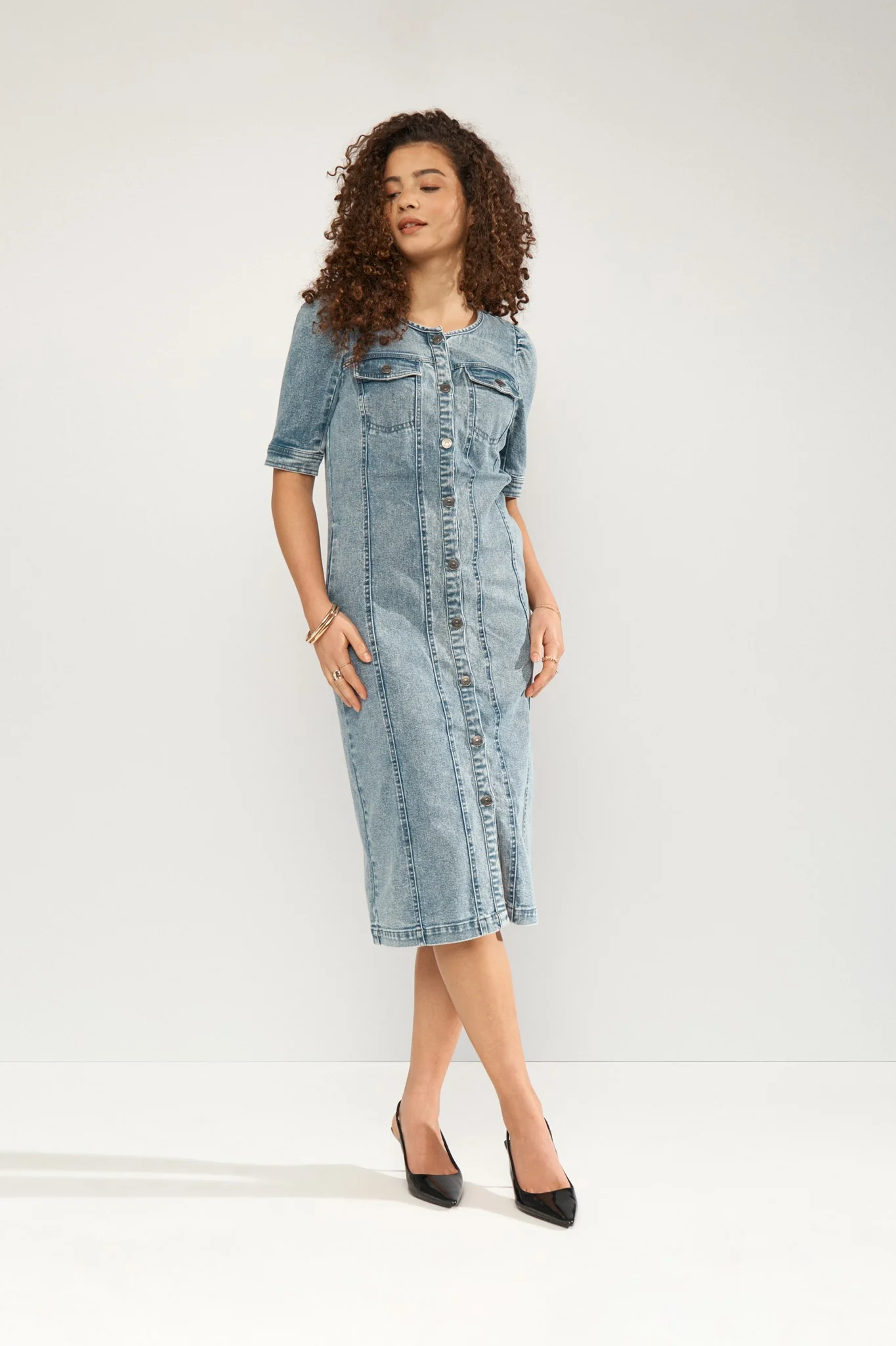 NUSILVA DRESS - Light Blue Denim - Image 3