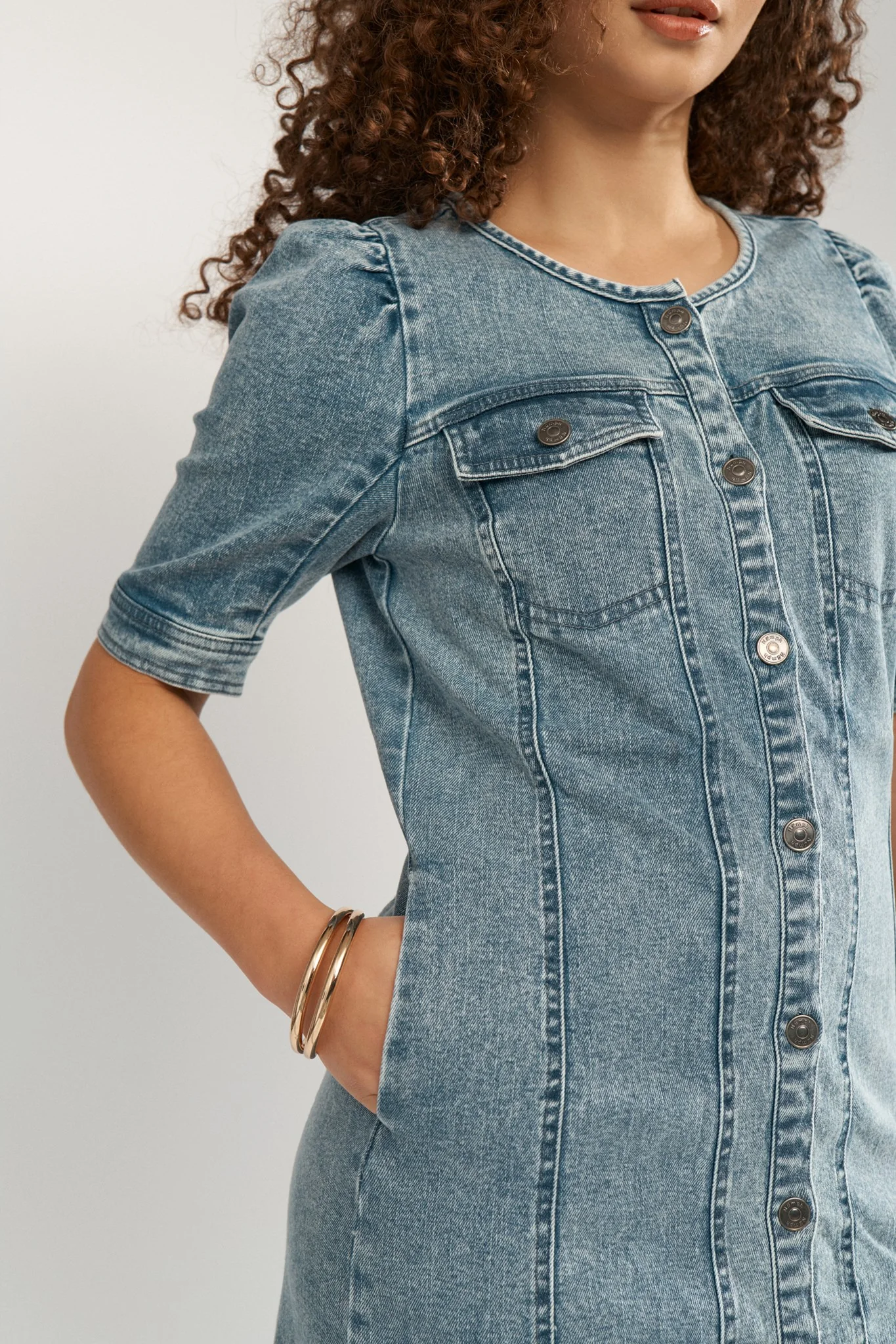 NUSILVA DRESS - Light Blue Denim - Image 5