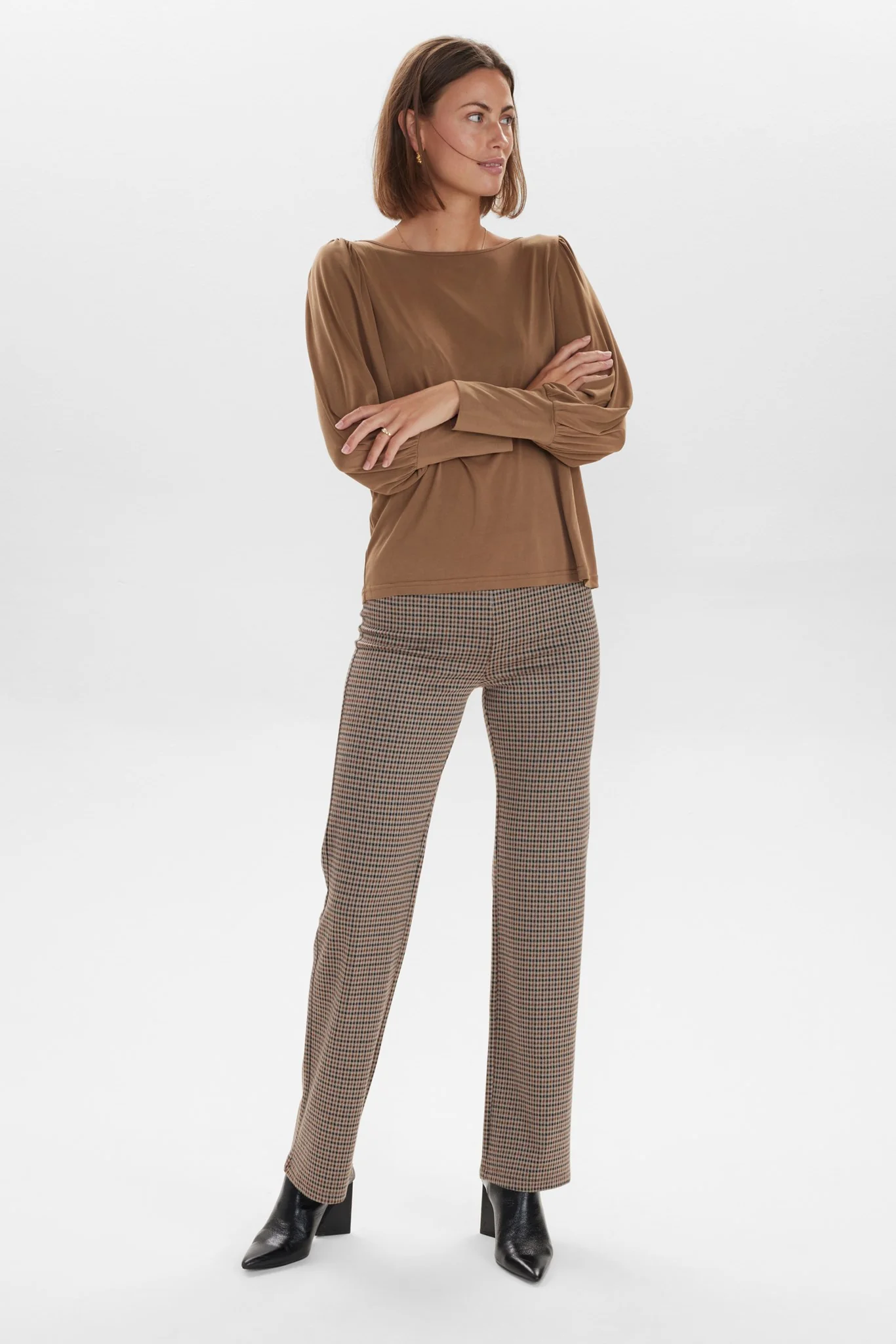 NUSOFIA JERSEY BLOUSE - Otter - Image 3