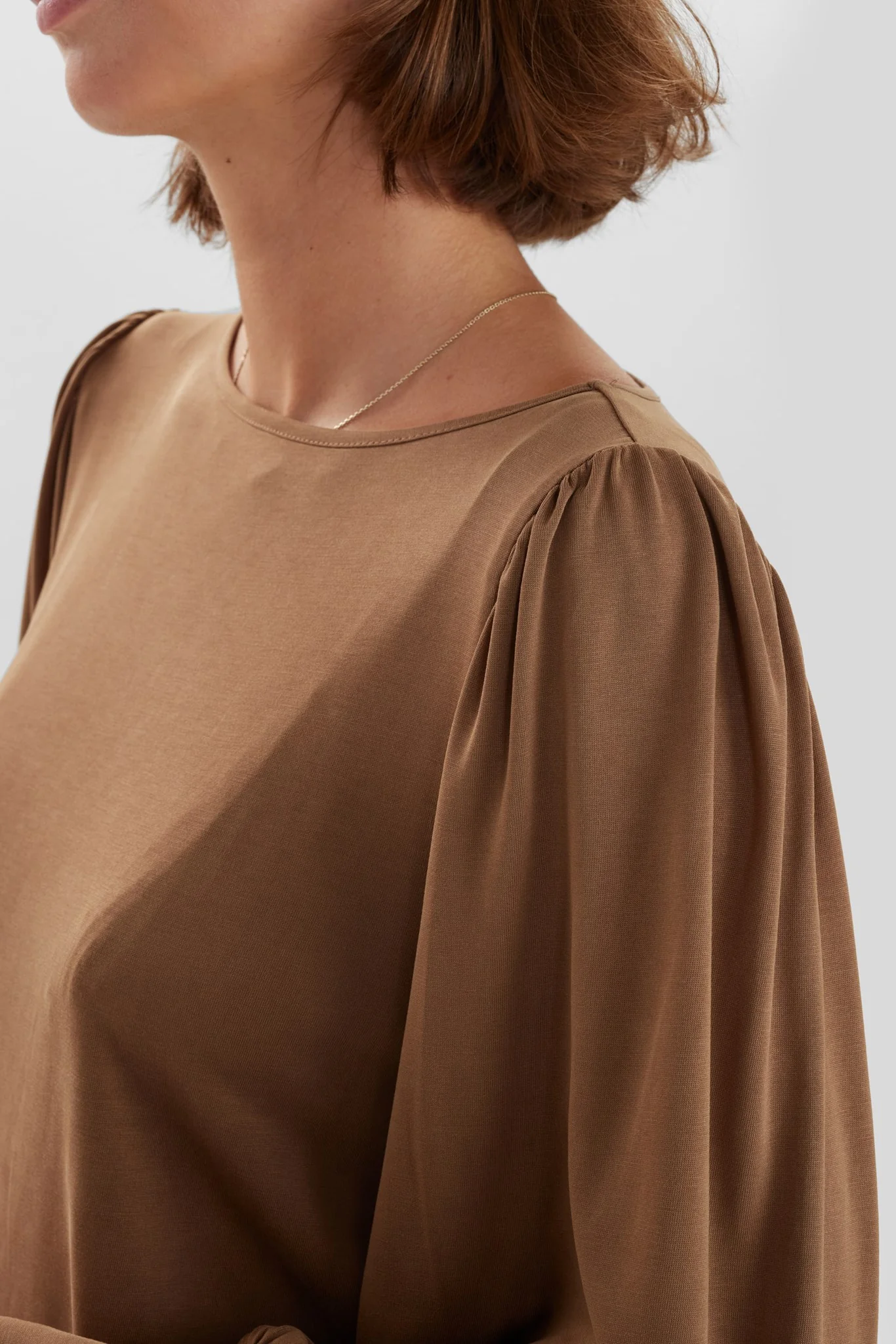 NUSOFIA JERSEY BLOUSE - Otter - Image 5