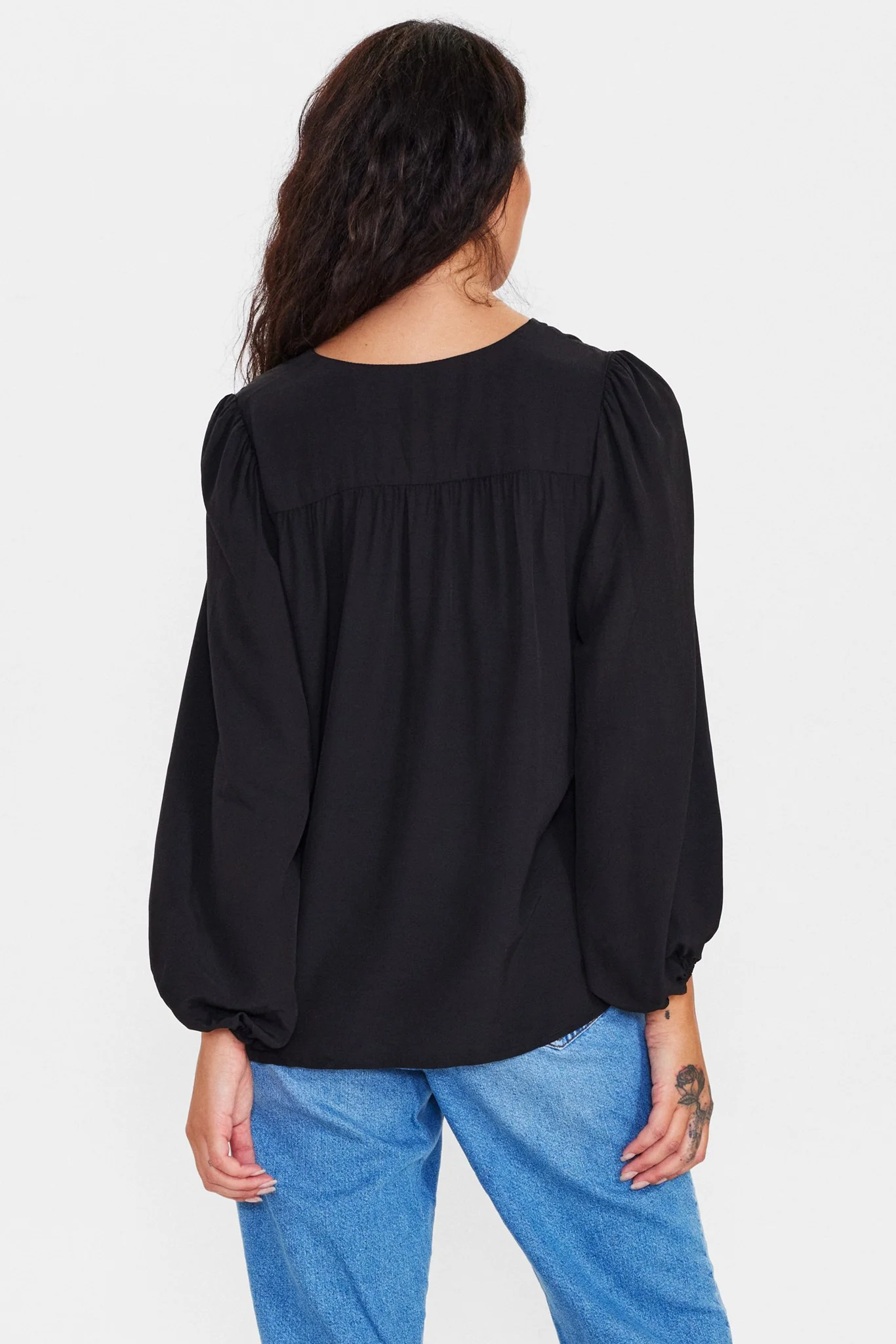 NUSOFTY BLOUSE - Caviar - Image 2