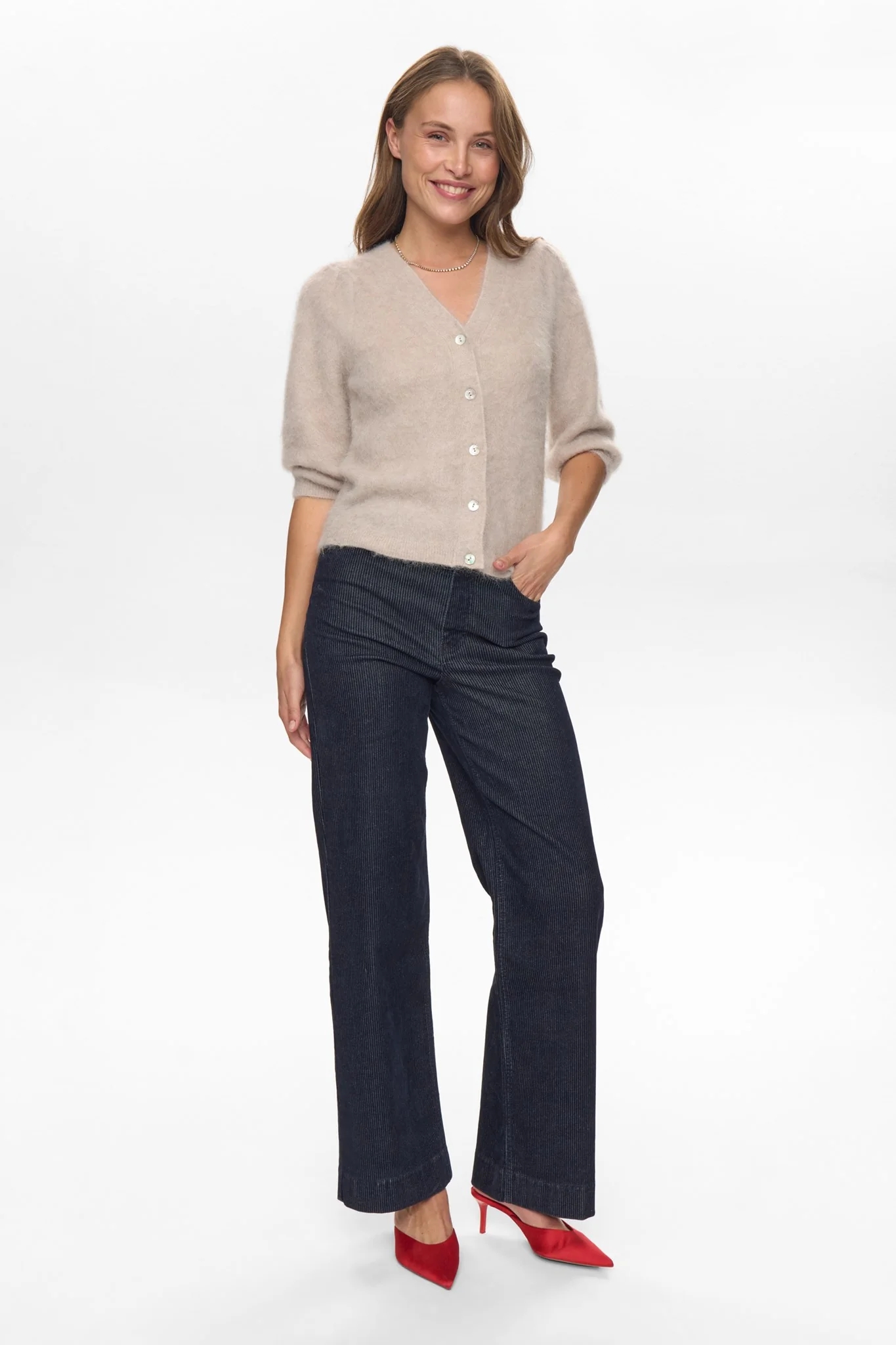 NUSURI BRUSHED SS CARDIGAN - Chateau Gray - Image 3