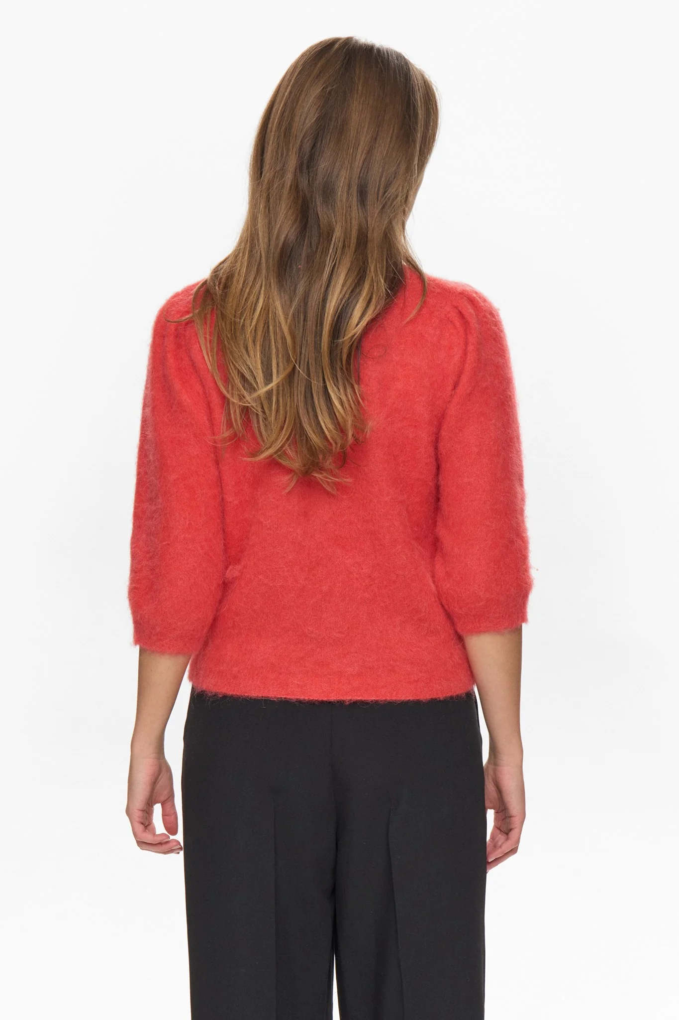 NUSURI BRUSHED SS CARDIGAN - Fiery Red - Image 2