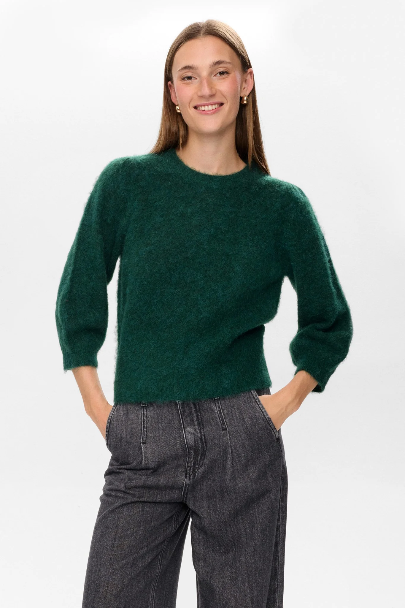 NUSURI BRUSHED SS PULLOVER - Rain Forest - Image 2