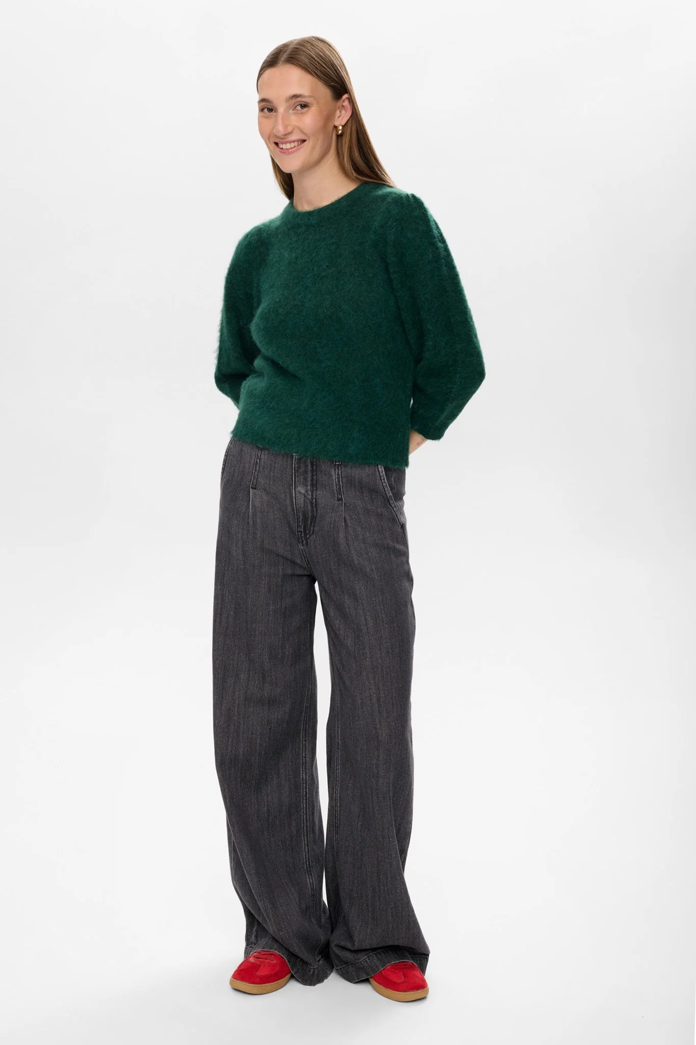 NUSURI BRUSHED SS PULLOVER - Rain Forest - Image 3