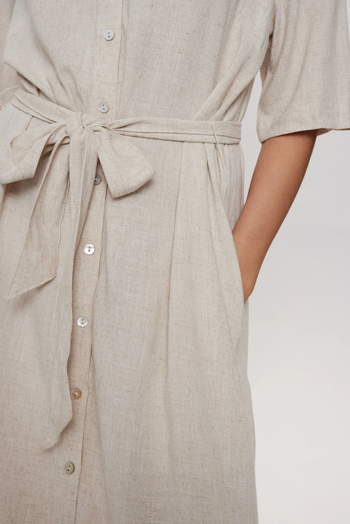 NUSUSSI DRESS - Sesame Melange - Image 5