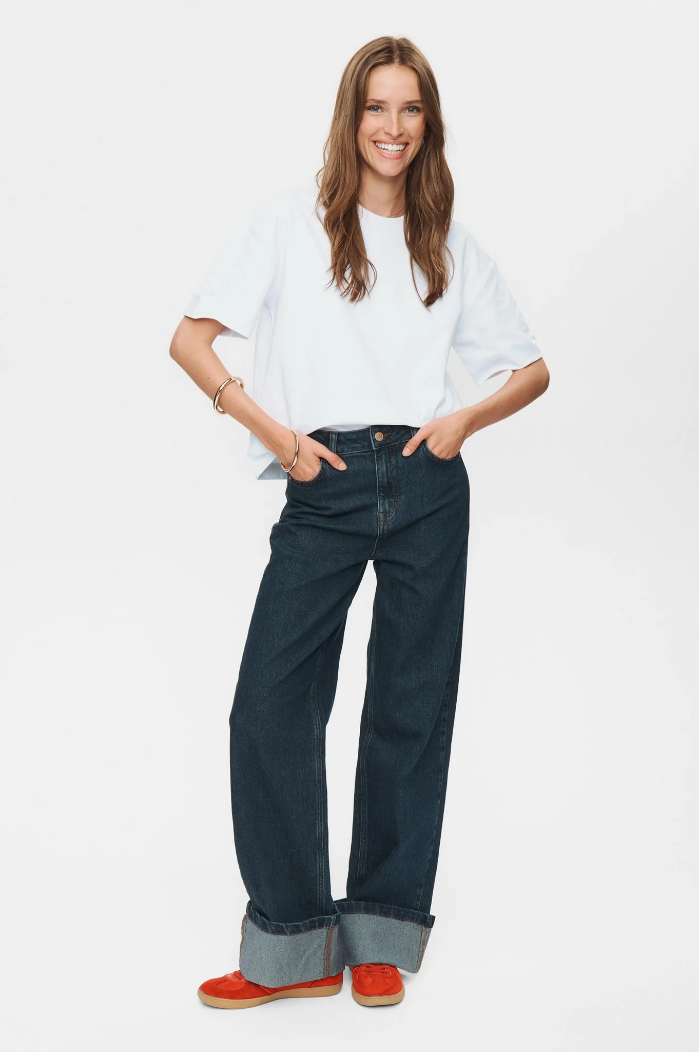 NUTORONTO WIDE JEANS - Dark Denim Blue - Image 3