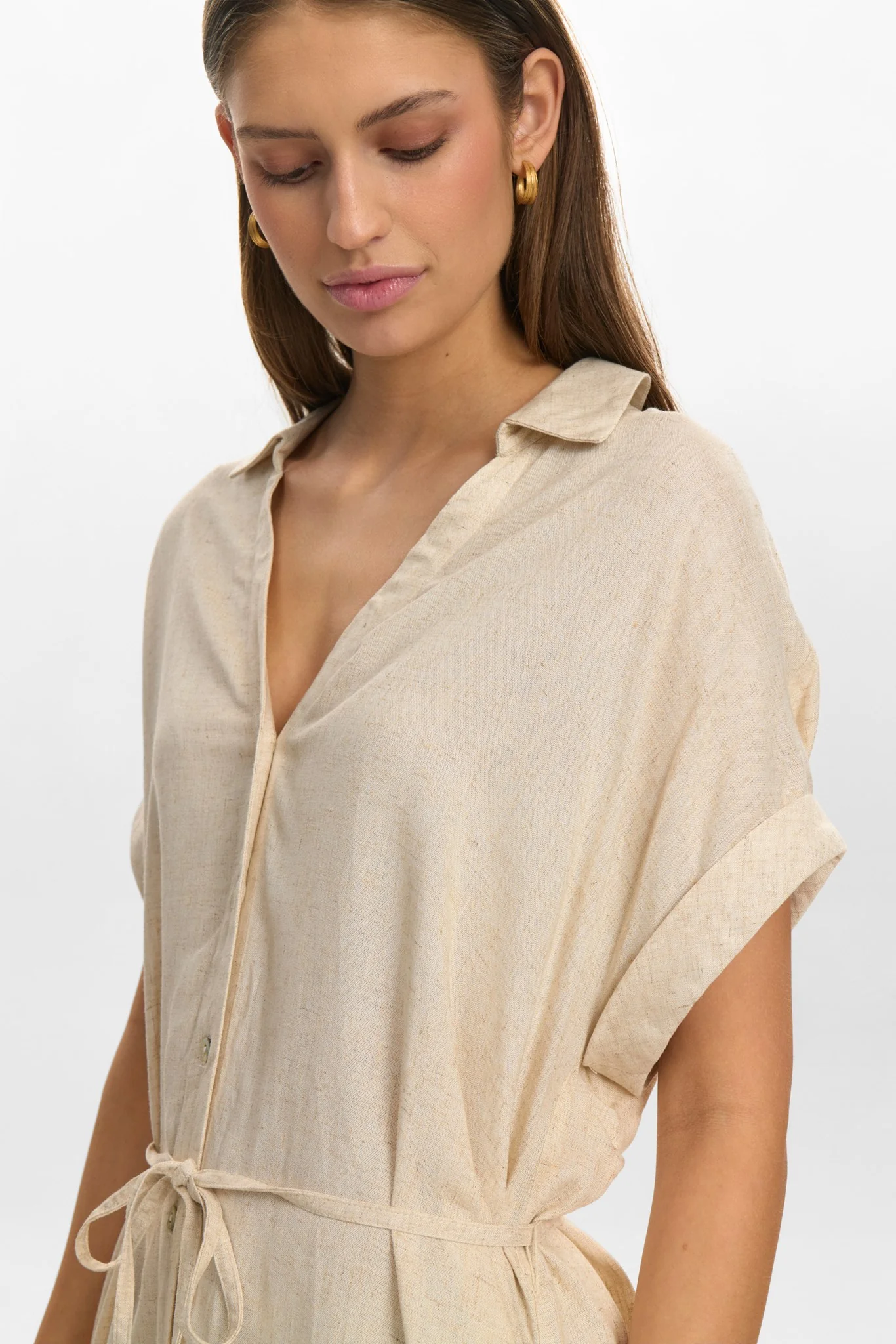 NUTUSA DRESS - Sesame Melange - Image 4
