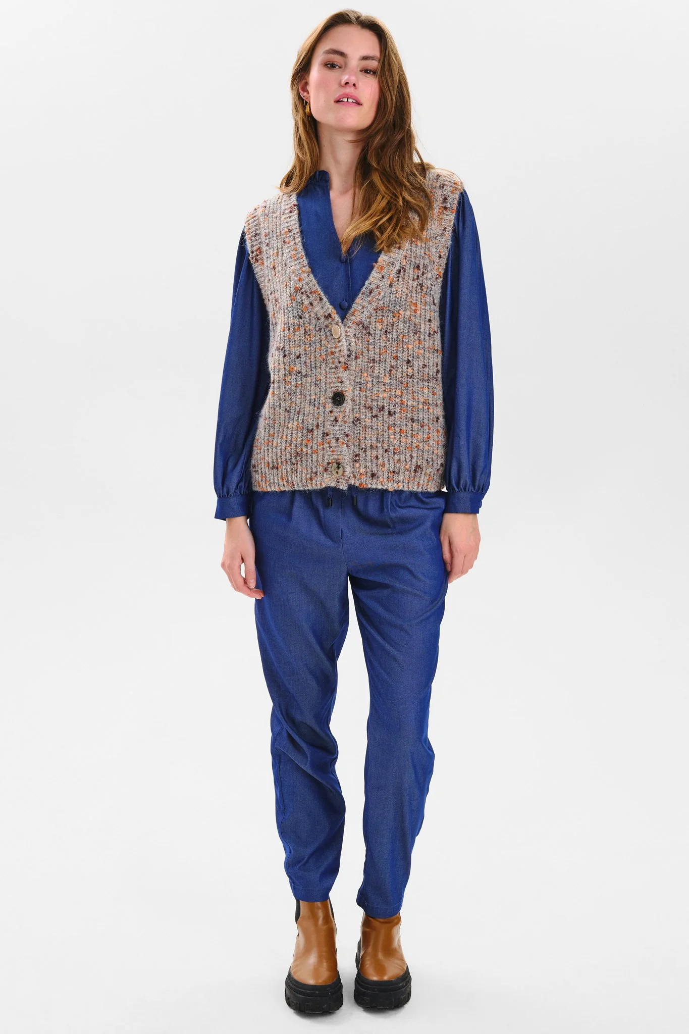 NUVIBBE WAISTCOAT - Light grey mel - Image 3