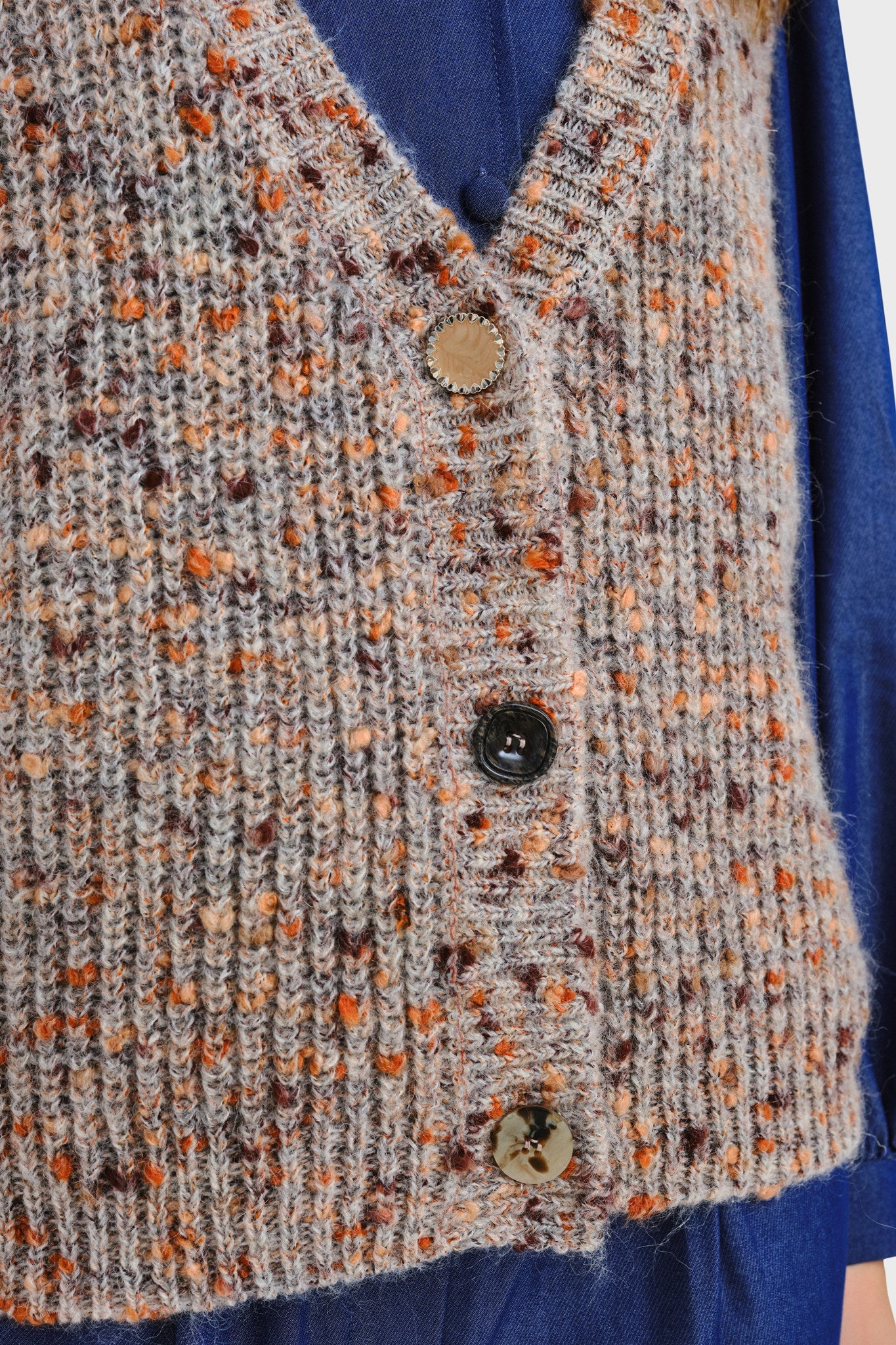 NUVIBBE WAISTCOAT - Light grey mel - Image 4
