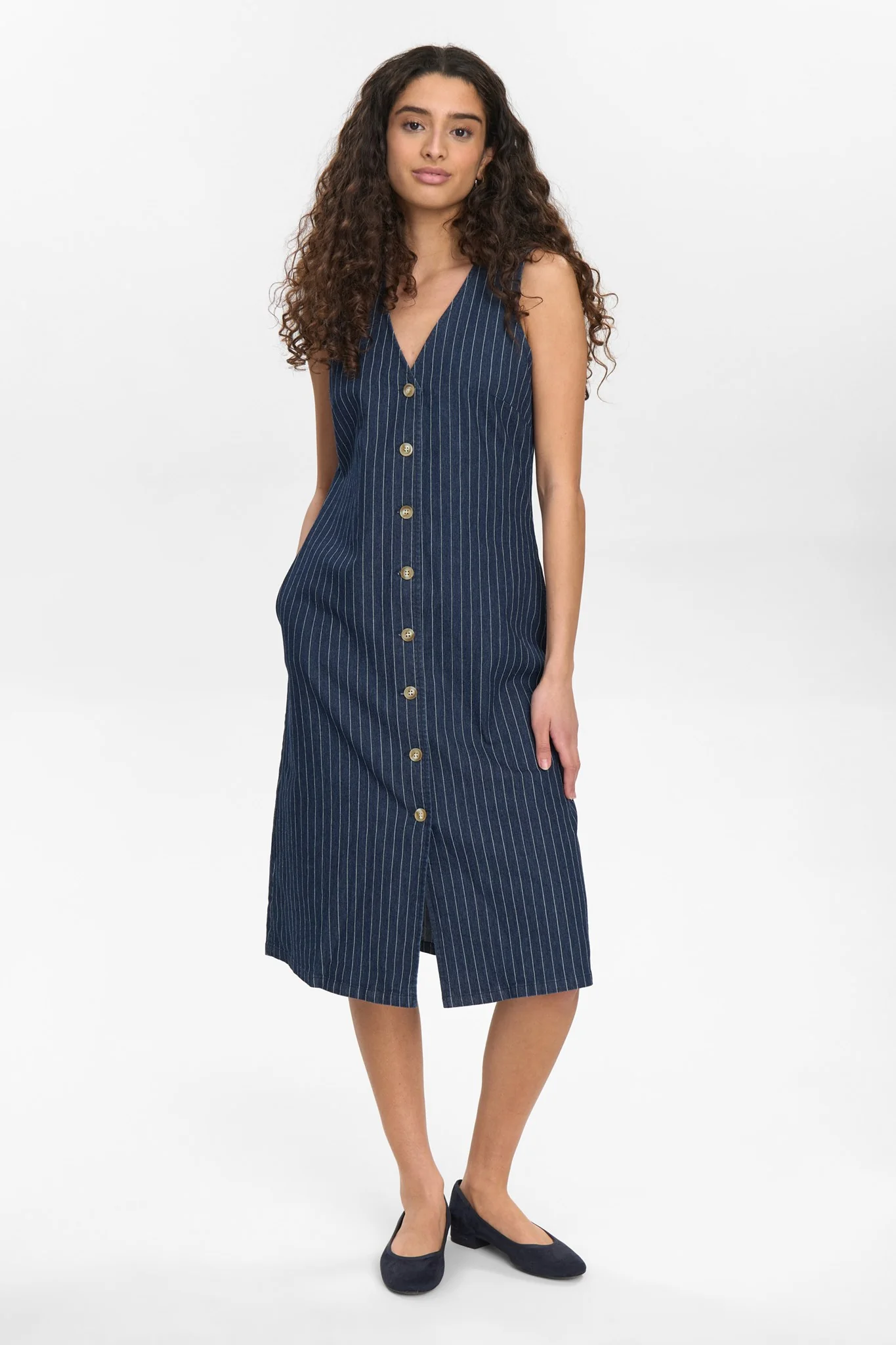 NUVIBEKE DRESS - Medium Blue Denim - Image 3