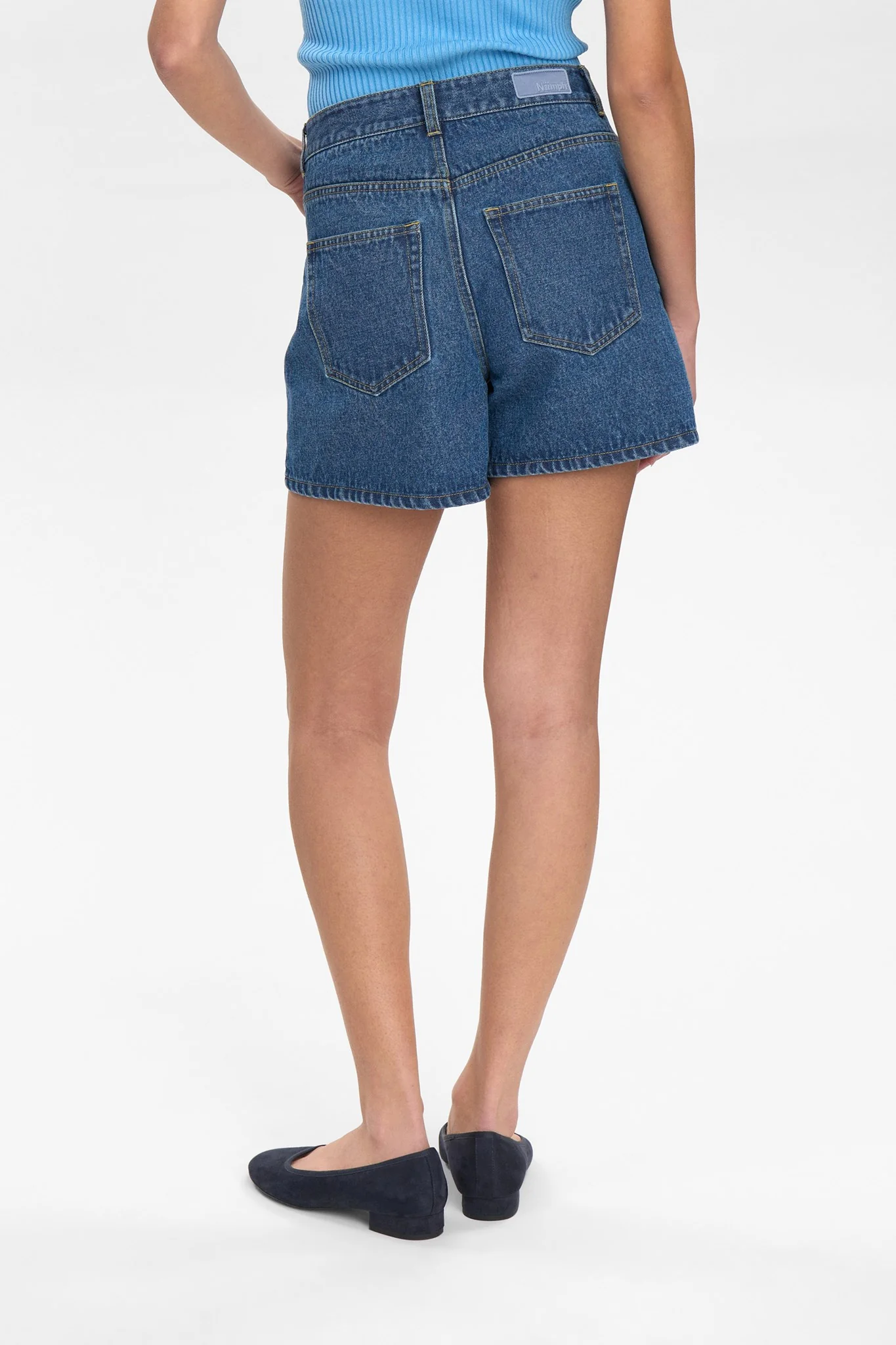 NUVIRGINIA DENIM SHORTS - Dark Blue Denim - Image 2