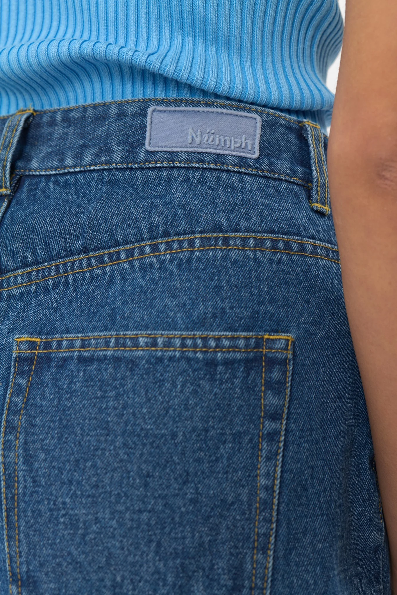 NUVIRGINIA DENIM SHORTS - Dark Blue Denim - Image 5