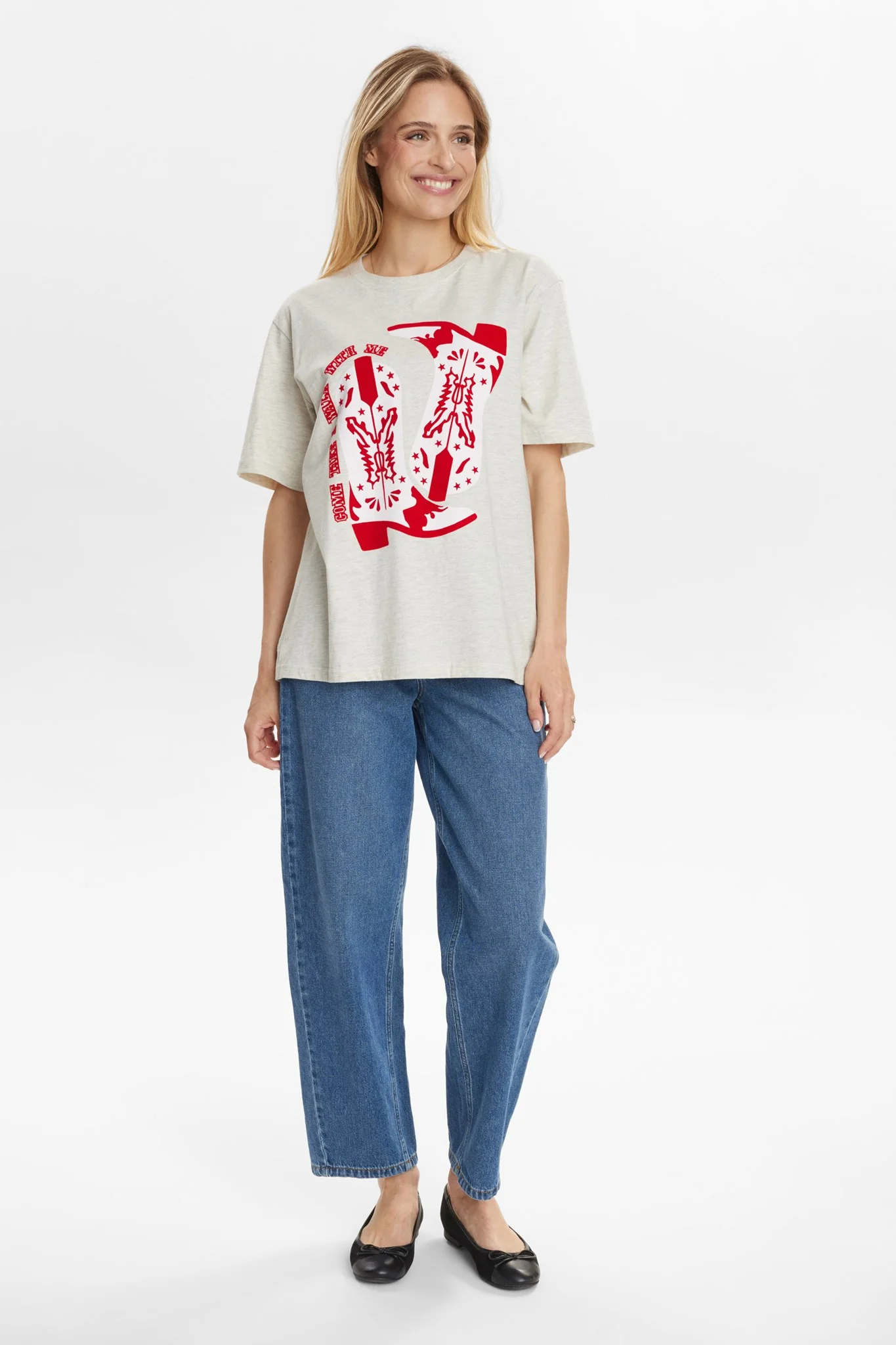 NUWESTERN T-SHIRT - Creme Melange - Image 3