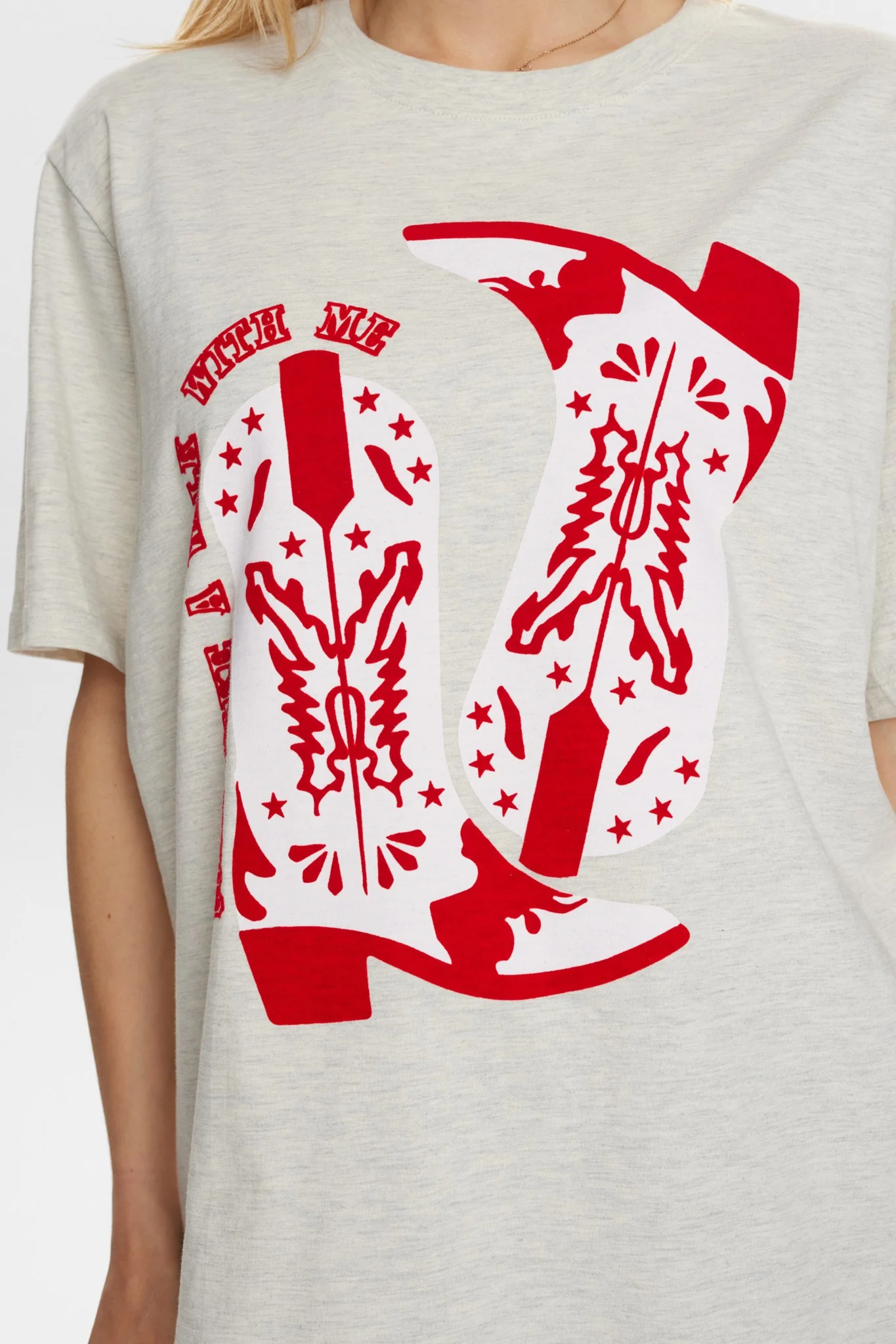 NUWESTERN T-SHIRT - Creme Melange - Image 4