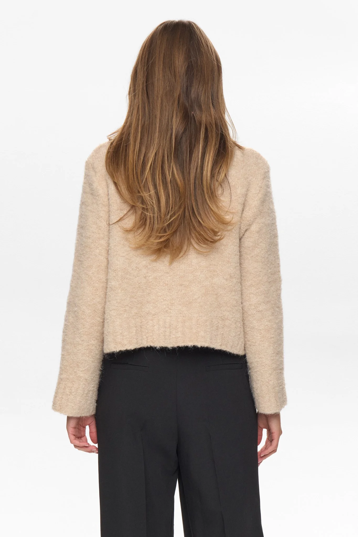 NUWILLA CROPPED PULLOVER  - Birch Melange - Image 2