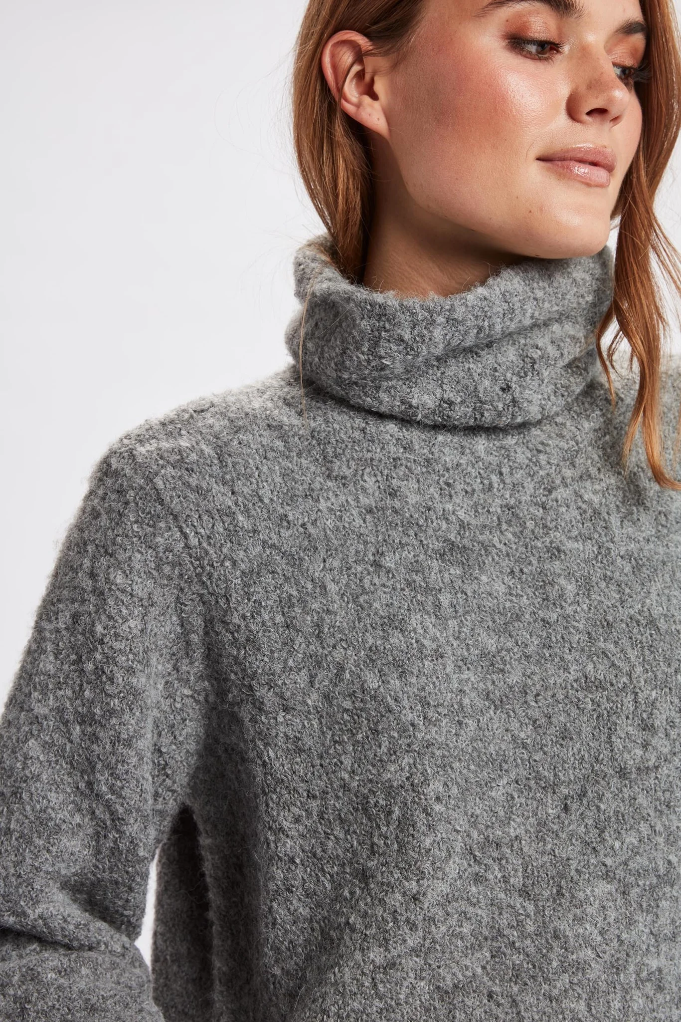NUWILLA CROPED PULLOVER  - Medium Grey mel - Image 5