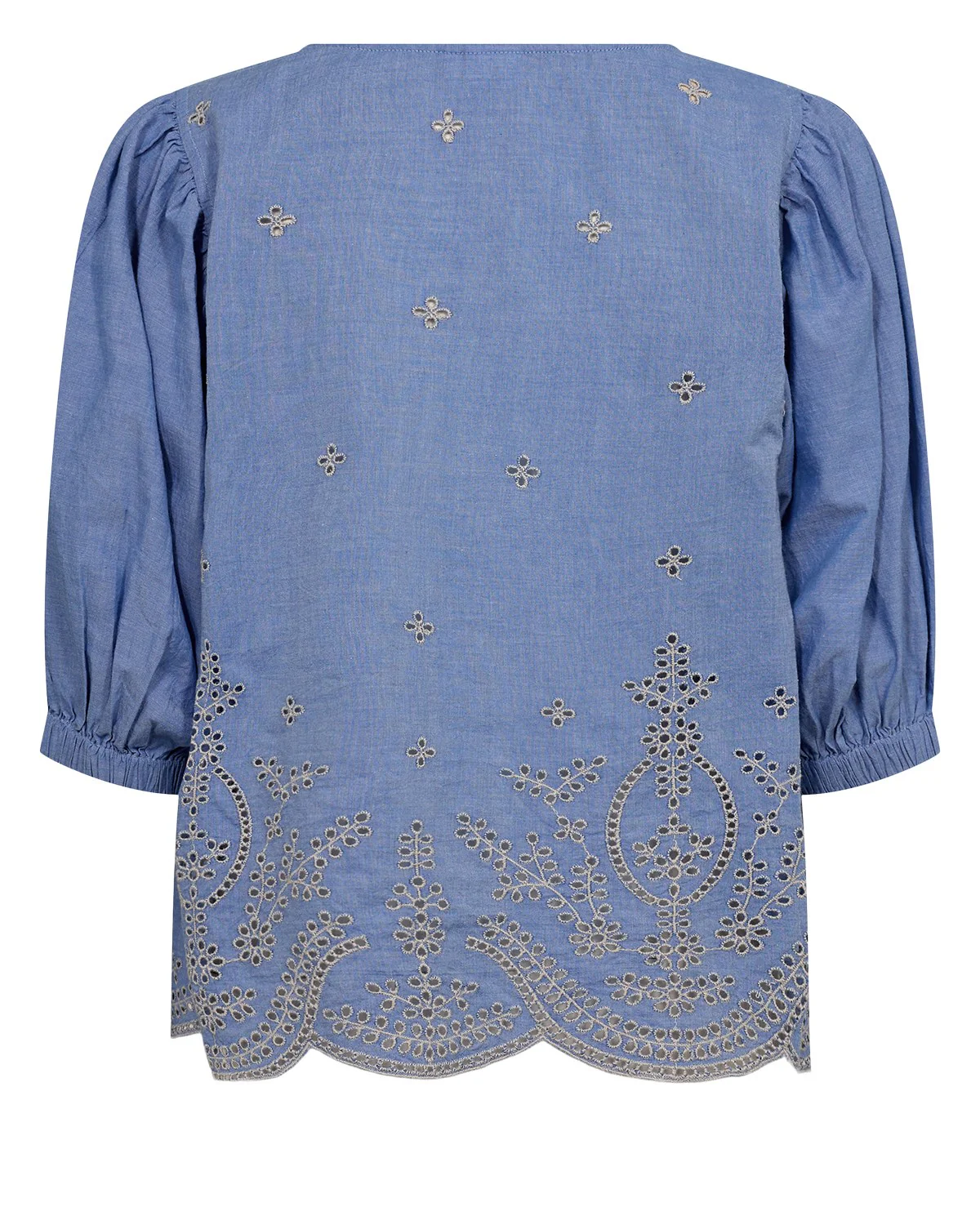 NUWIVECA SS BLOUSE - Medium Blue Denim - Image 7