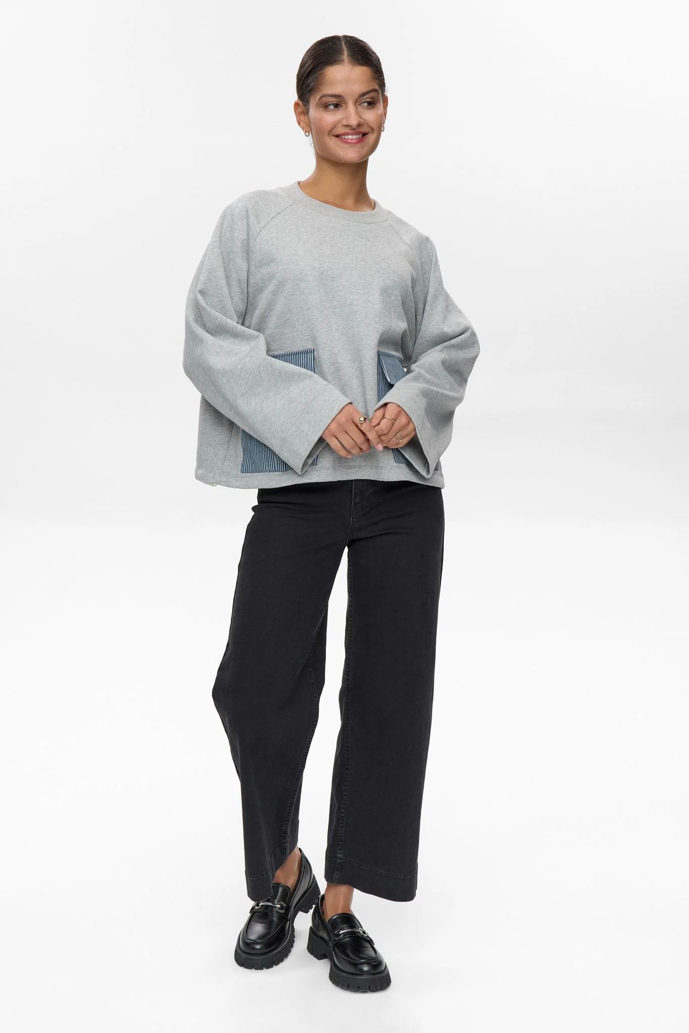 NUZHELLY SWEAT - Medium Grey mel - Image 3
