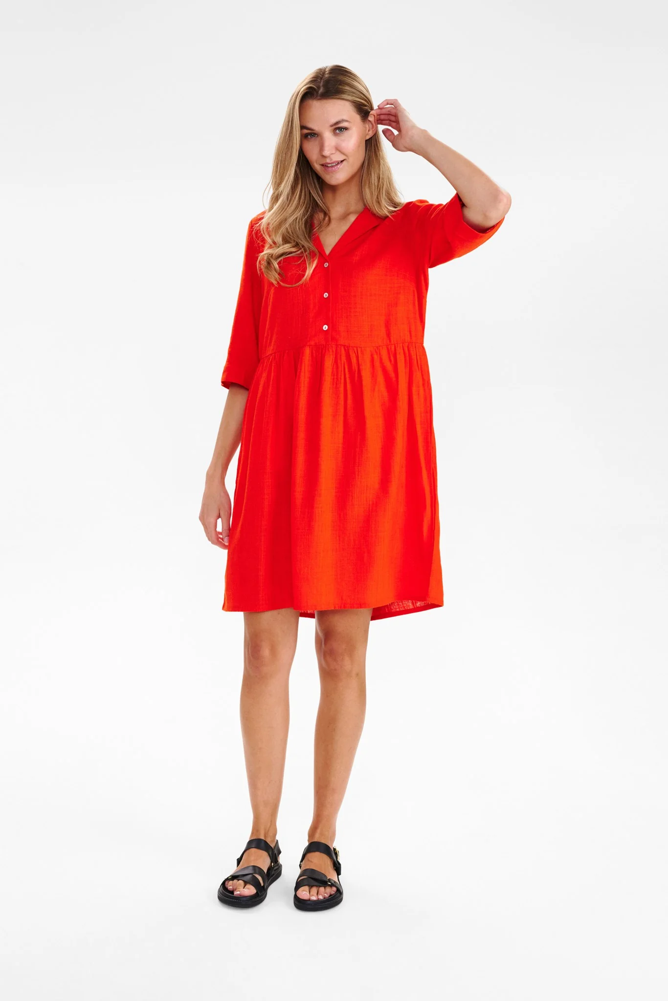 NUZIDA DRESS - Cherry Tomato - Image 3